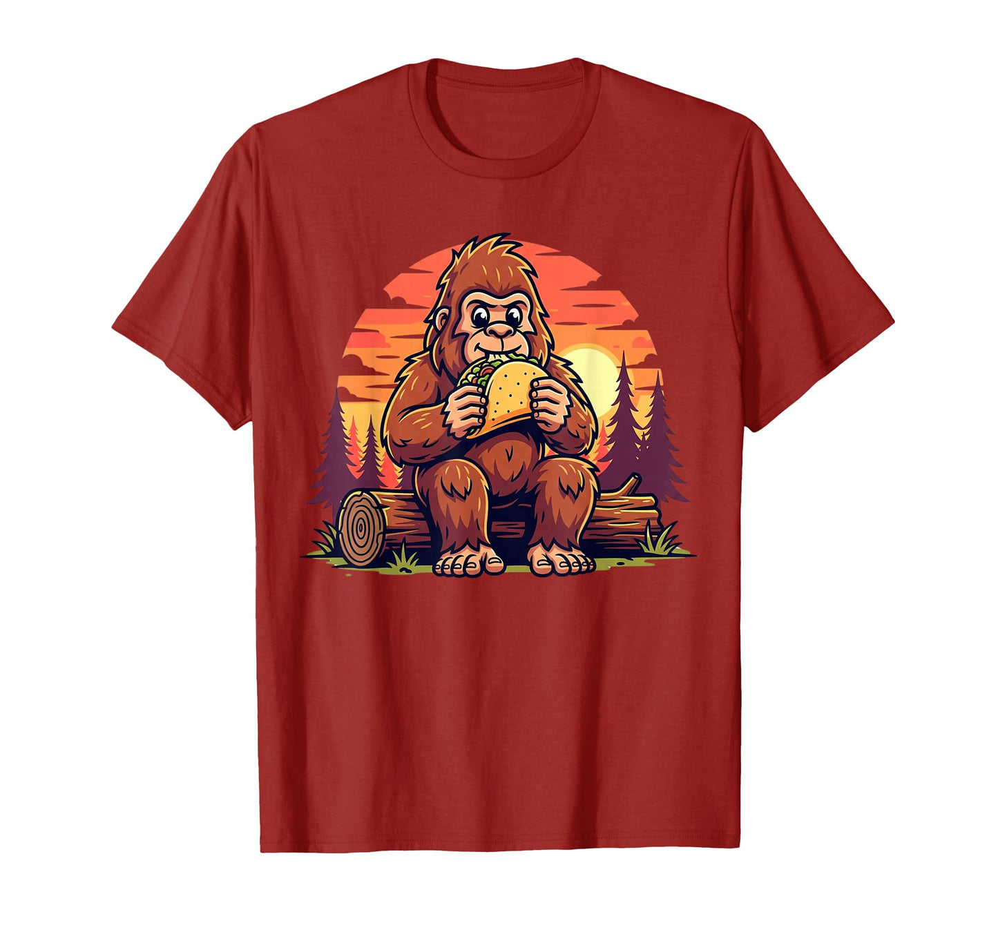 Taco Lover Bigfoot Vintage Design Gift for Men Women Kids T-Shirt