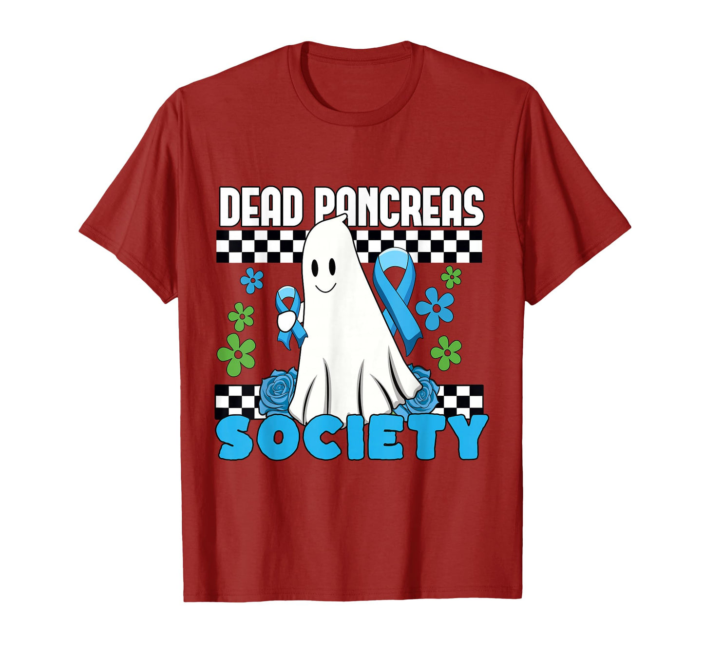 Dead Pancreas Society Halloween Ghost Diabetes Vintage T-Shirt