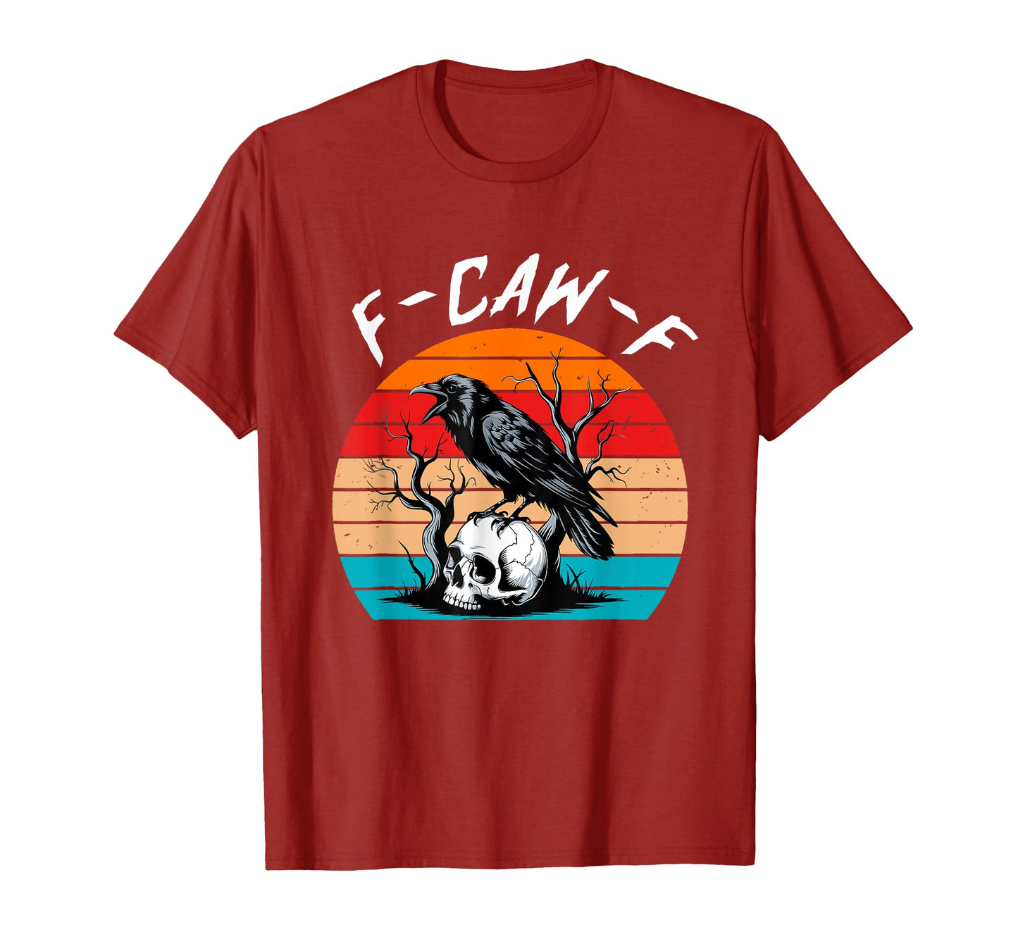 Halloween F Caw F Black Bird F-Caw-F Crow Women Men Vintage T-Shirt