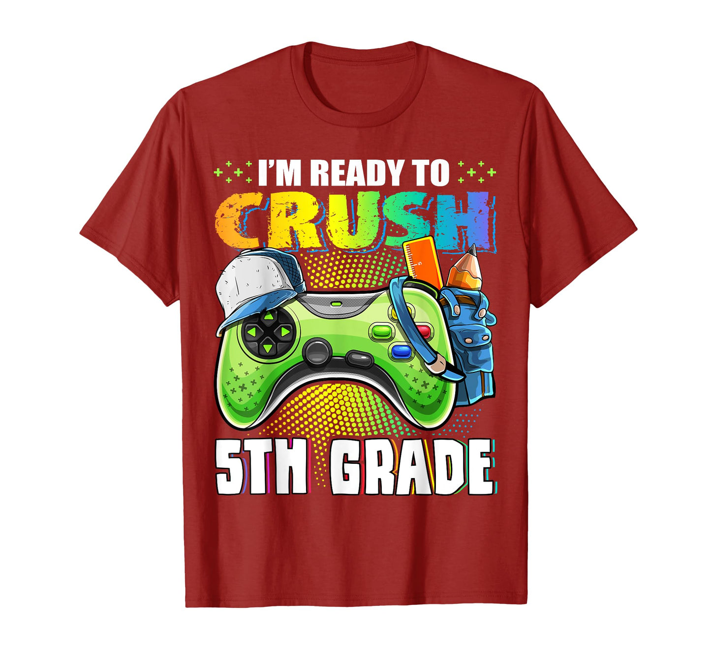 I'm Ready to Crush 5th Grade Back to School Video Game Boys T-Shirt