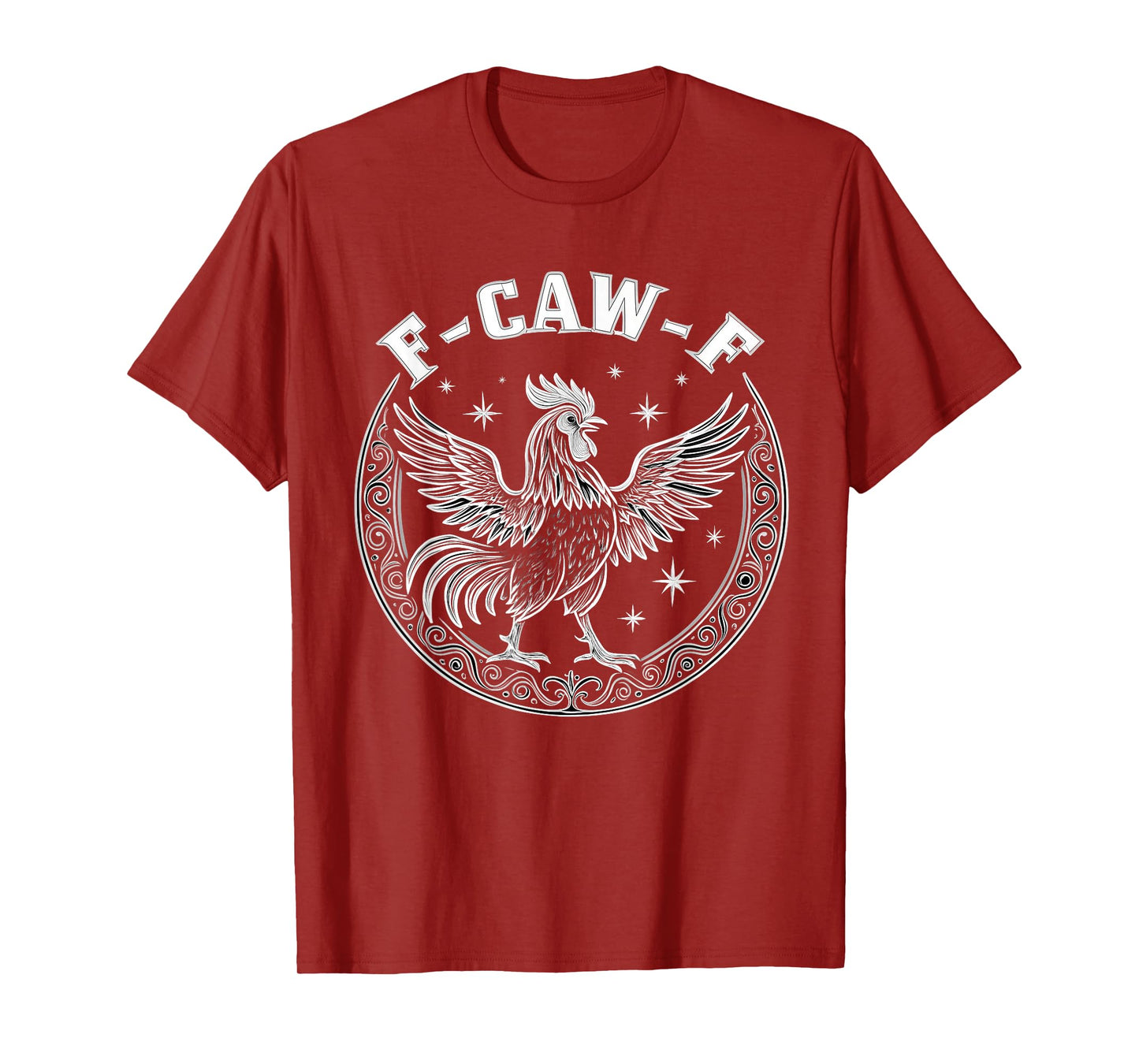Funny Vintage F Caw F Chicken Retro Style T-Shirt