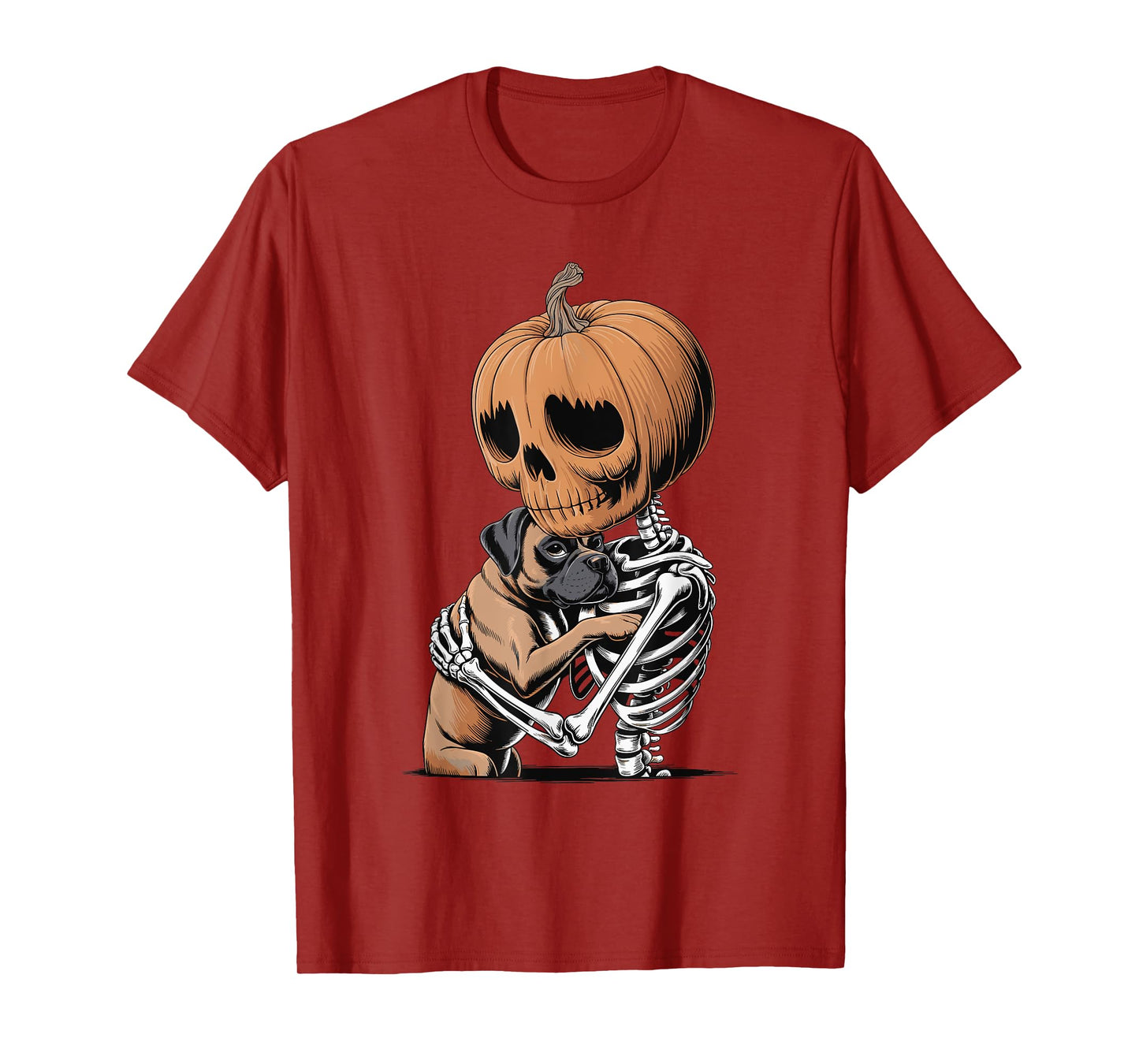 Halloween Skeleton Boxer Dog T-Shirt