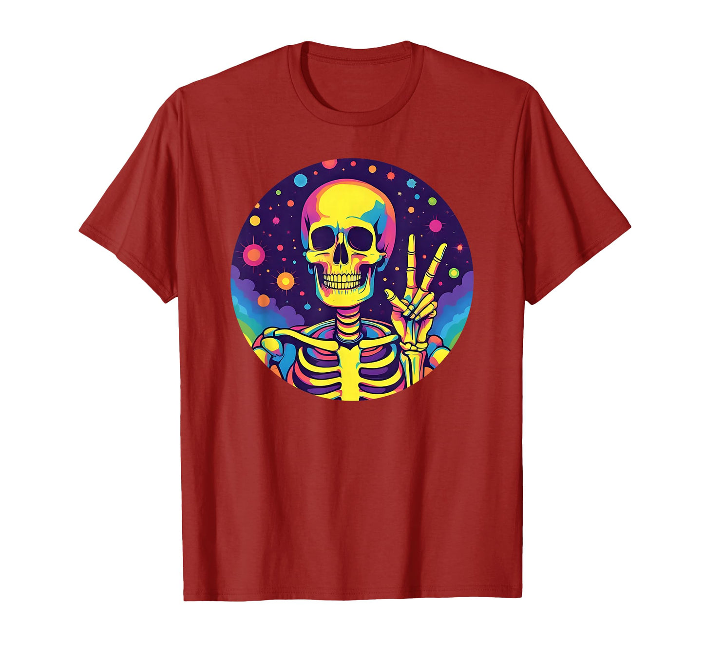 Skeleton Hand Peace Sign, Halloween Skeleton Peace Hands T-Shirt