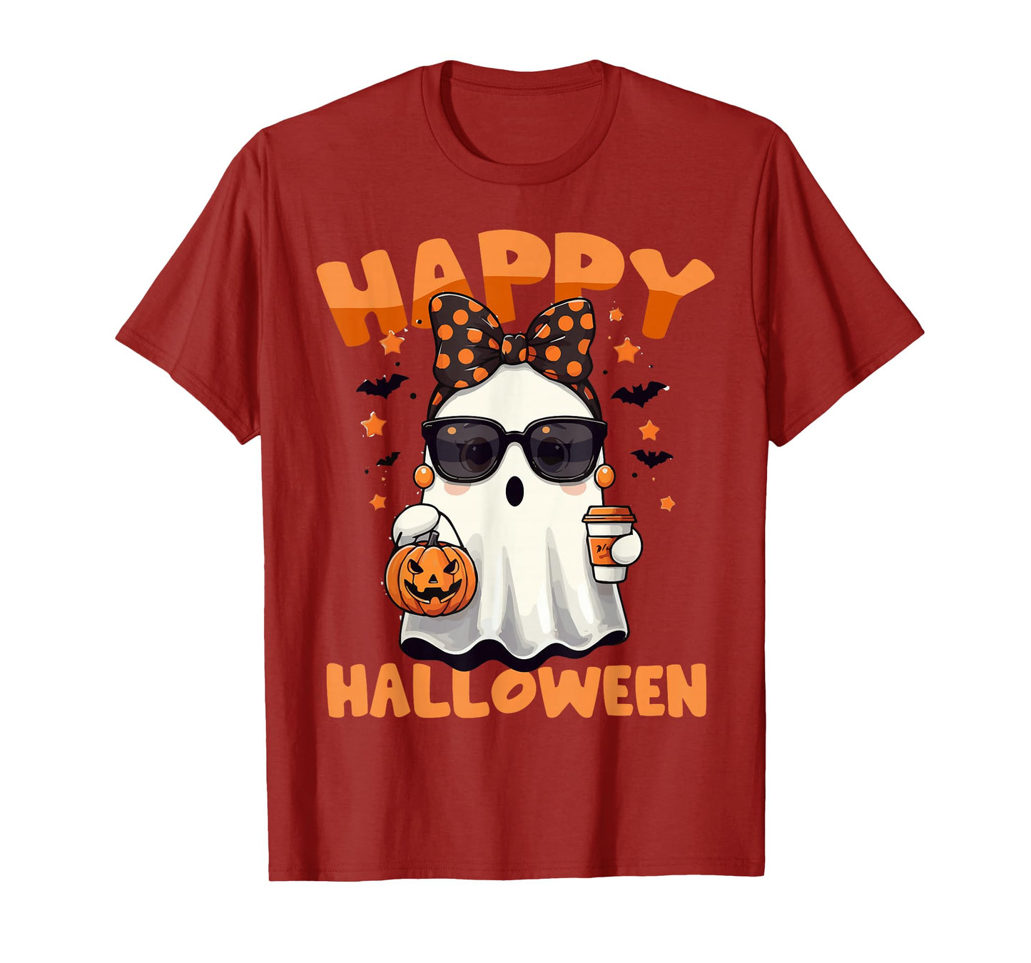 Funny Happy Halloween Boo Ghost Matching Family Couples 2025 T-Shirt