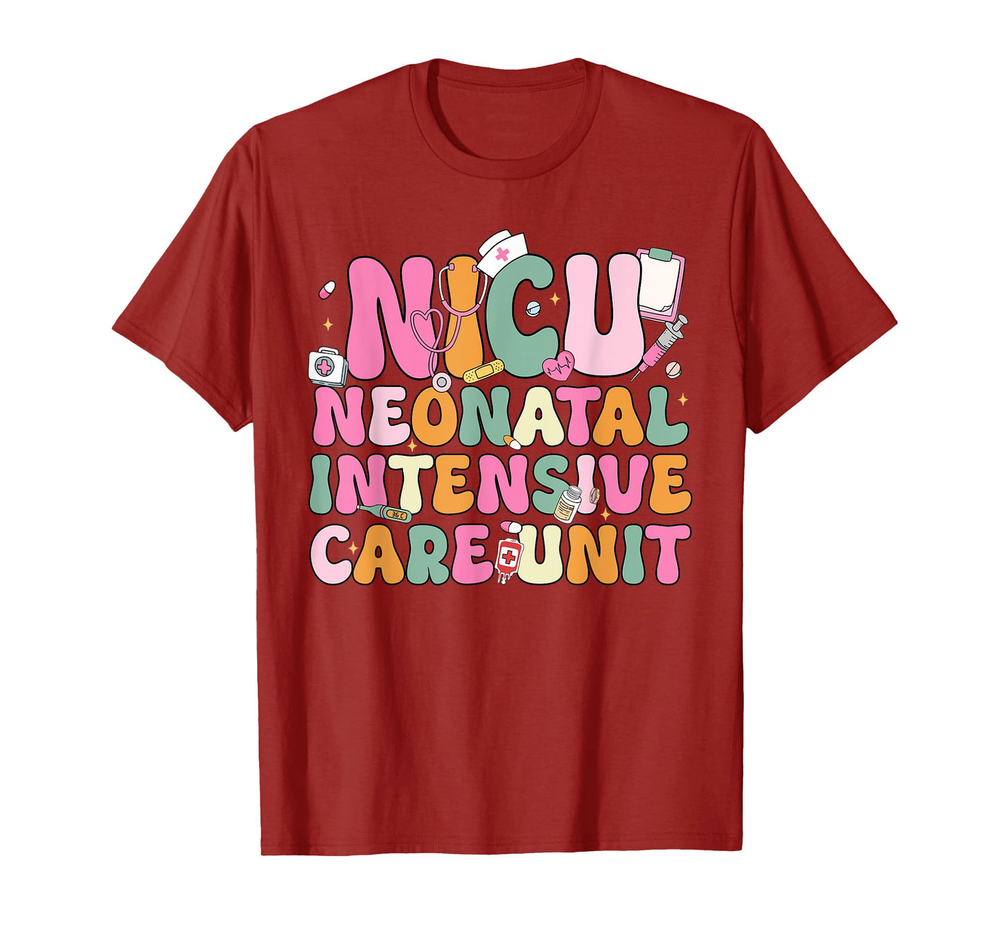 Groovy Nicu Nurse Neonatal Intensive Care Unit Nurse Week T-Shirt
