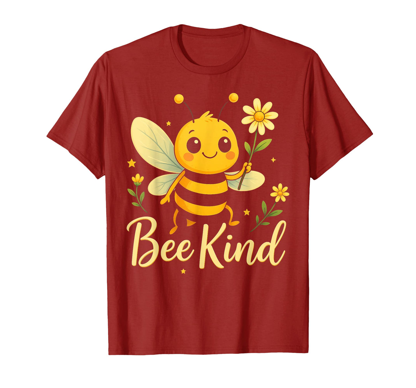 Bee Kind Cute bee with Flower Kindness T-Shirt