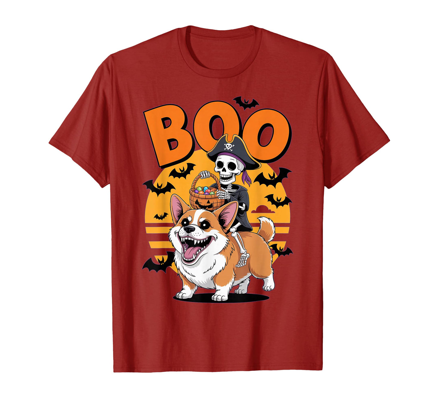 Spooky Pembroke Costume on Boo Corgi Halloween T-Shirt