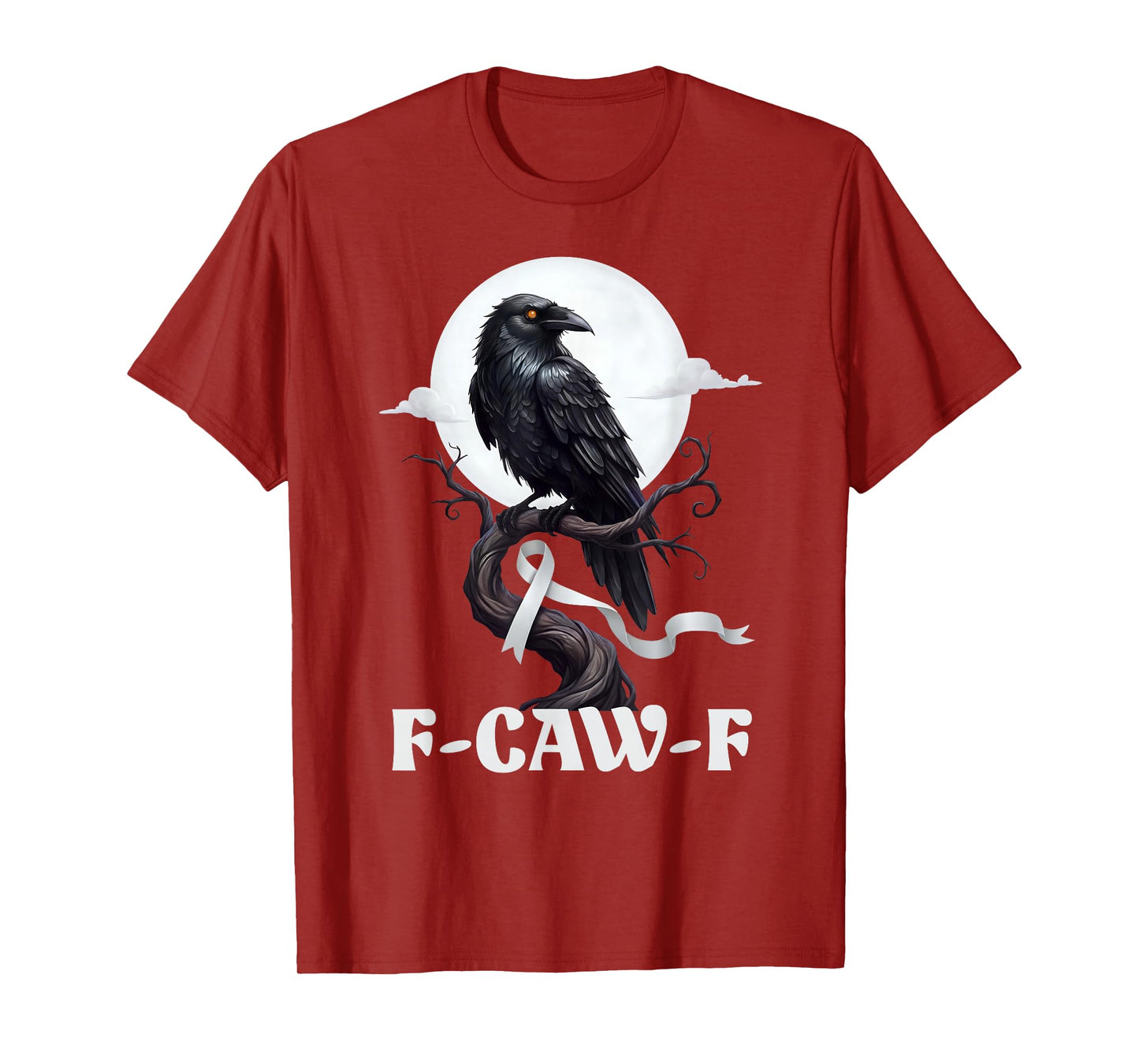 F-Caw-F Crow Lung Cancer Awareness F-Caw-F Raven Support T-Shirt