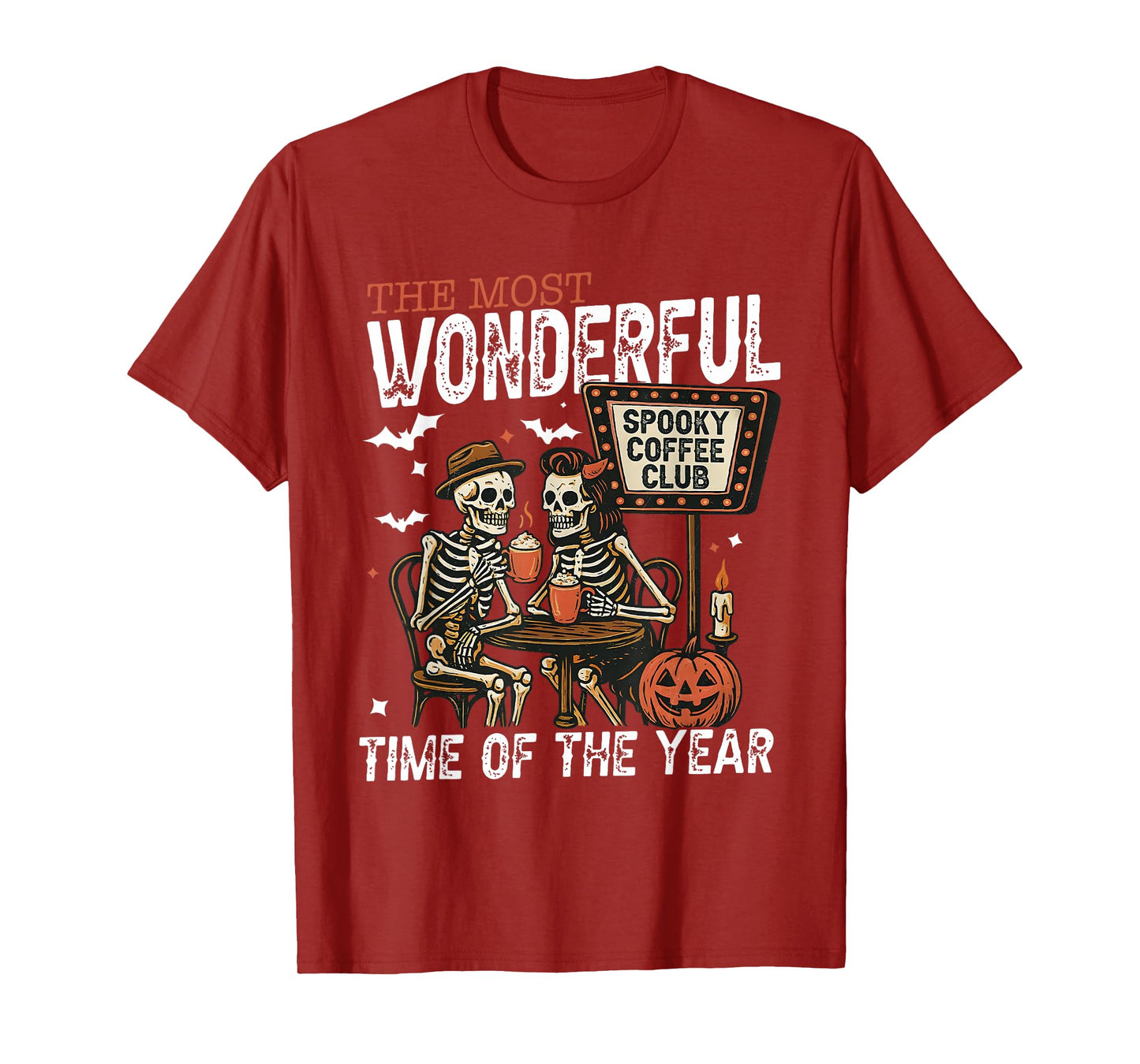 Its The Most Wonderful Time of The Year Skeleton Coffee Club T-Shirt