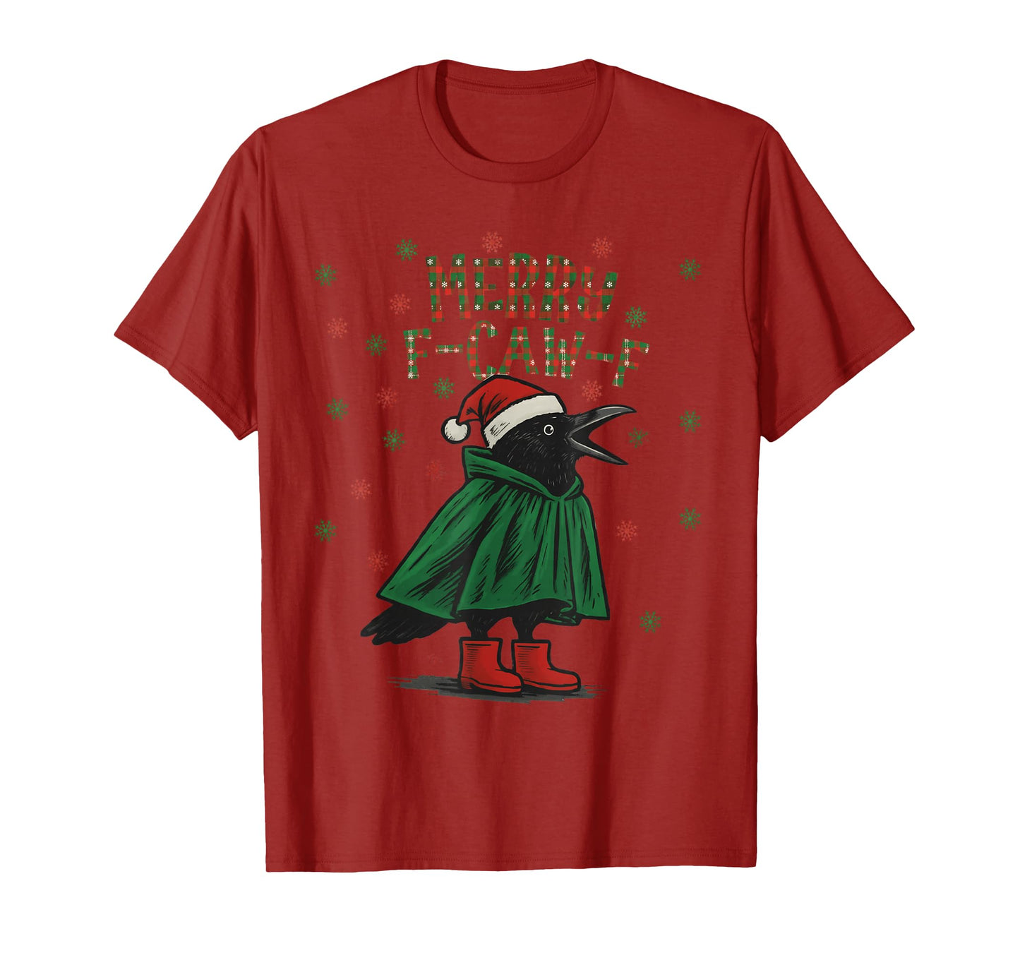 F- Caw -F Christmas Crow Raven Merry FCawF Xmas Holiday T-Shirt