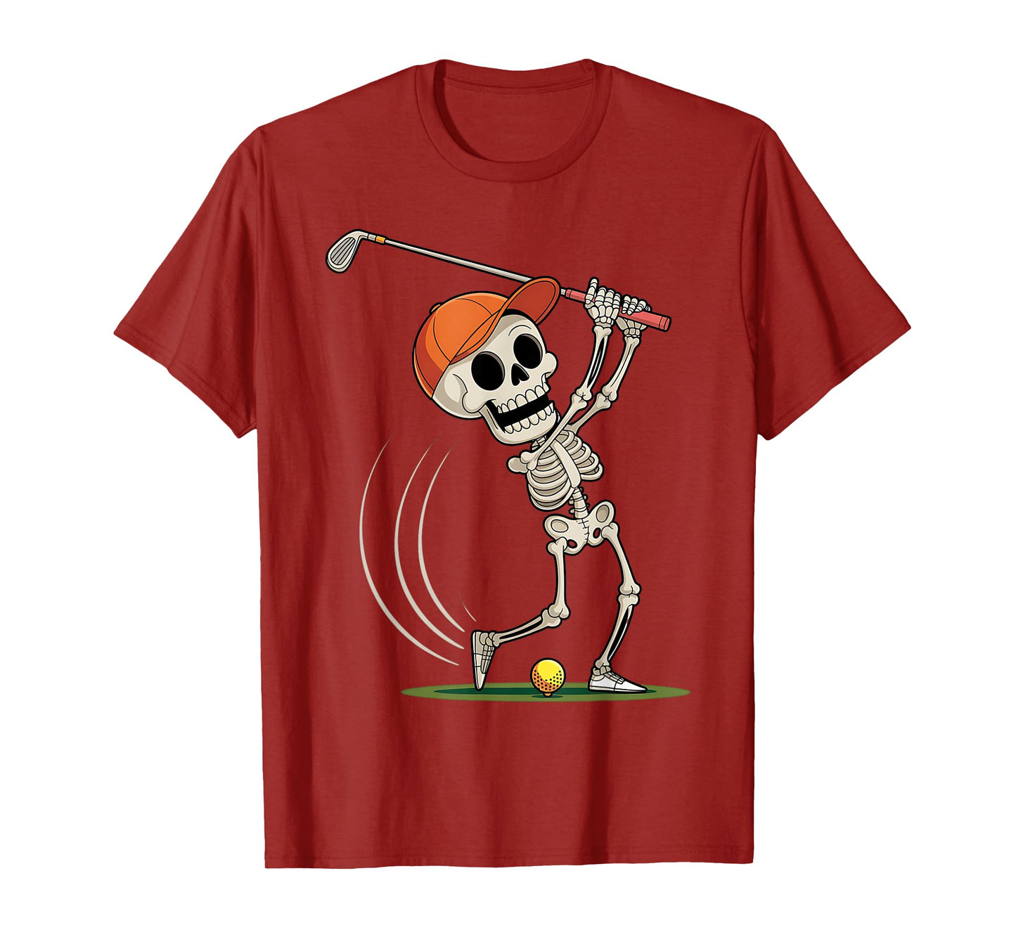 Funny Skeleton Golf Player Halloween Golfer for Men Dad T-Shirt