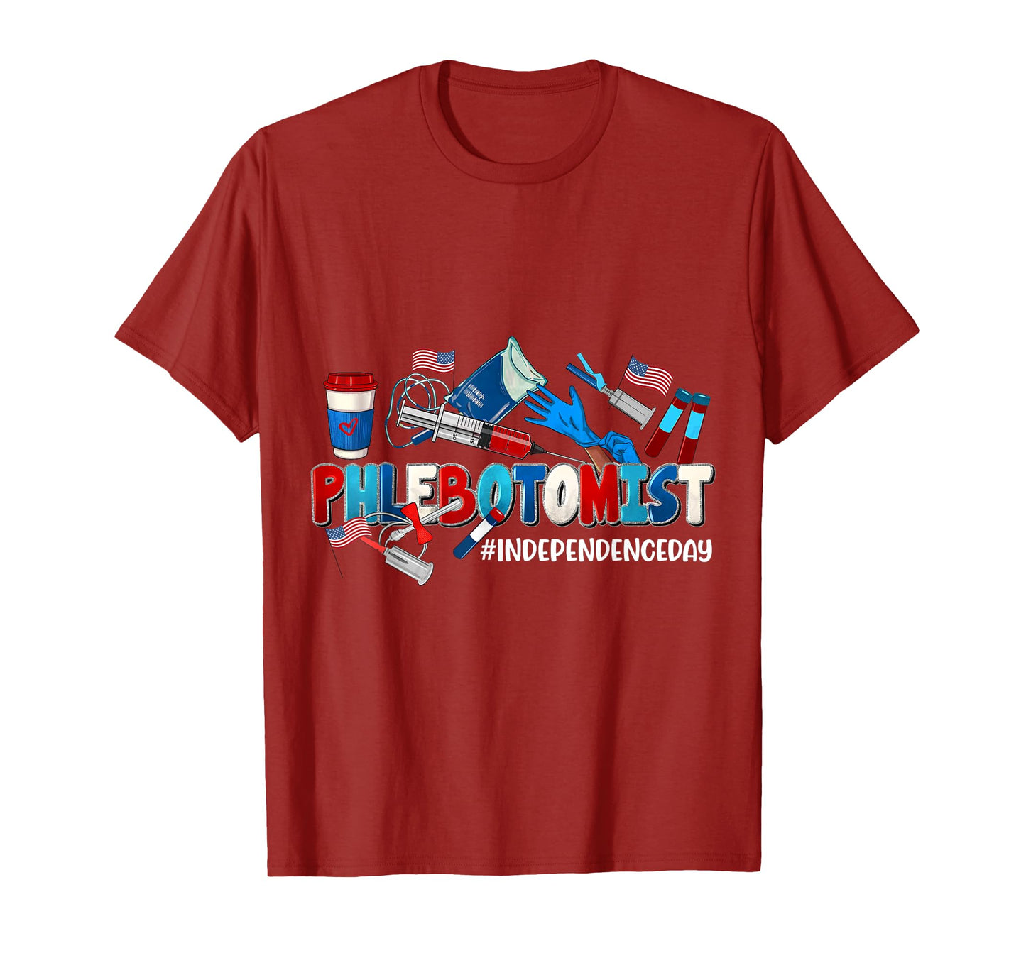 4th of July Phlebotomist Tech Phleb Tech Nurse Appreciation T-Shirt