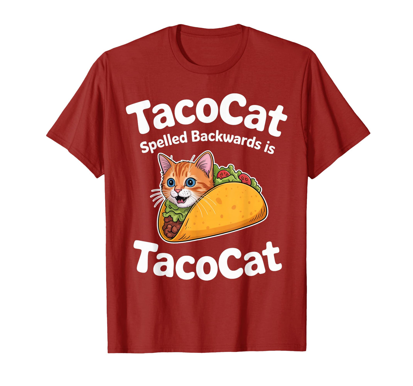 Tacocat Spelled Backwards Minimal Taco Cat Birthday Squad T-Shirt