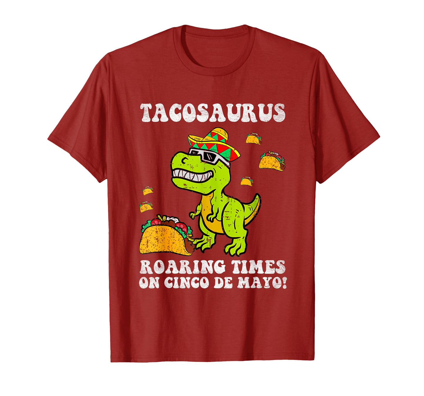 Tacosaurs Cinco De Mayo Dinosaur Taco Mexican Kids Boys T-Shirt