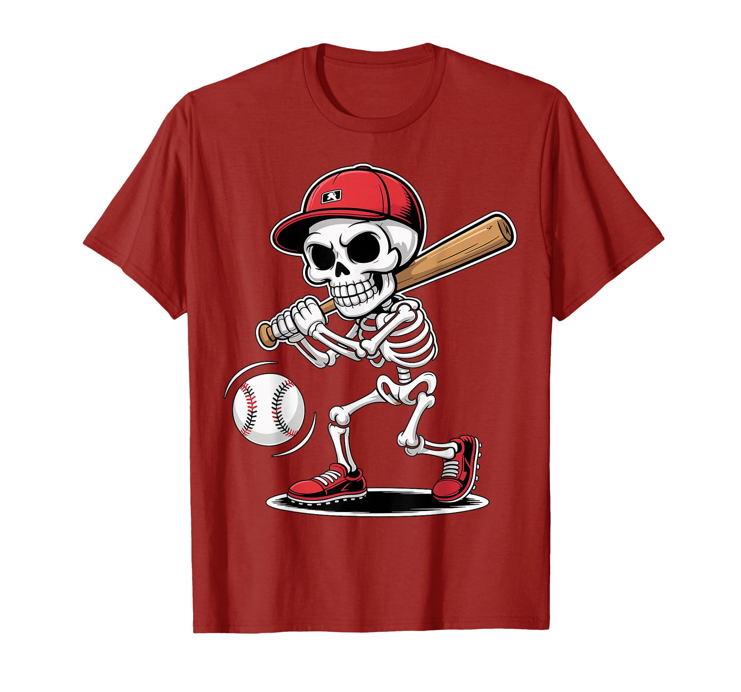 Skeleton Baseball Player T-Shirt