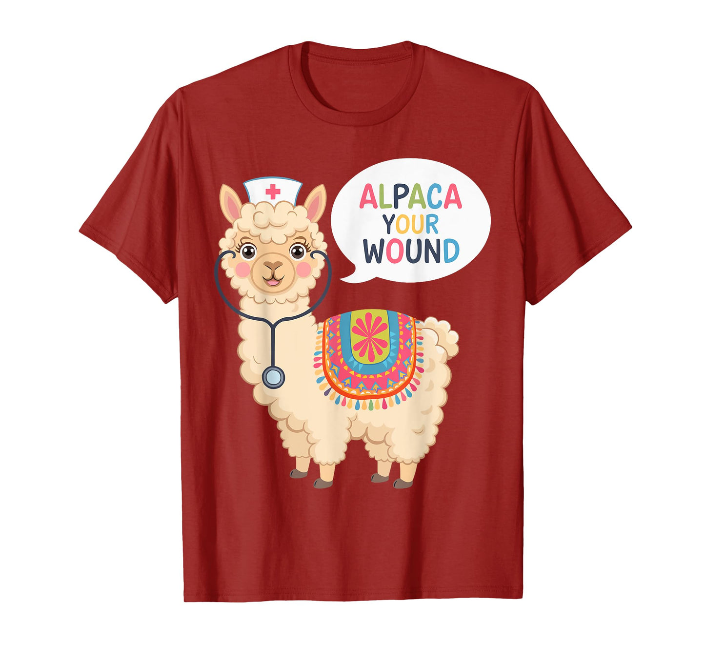 Funny Wound Care Nurse Alpaca Wound Care Nursing T-Shirt