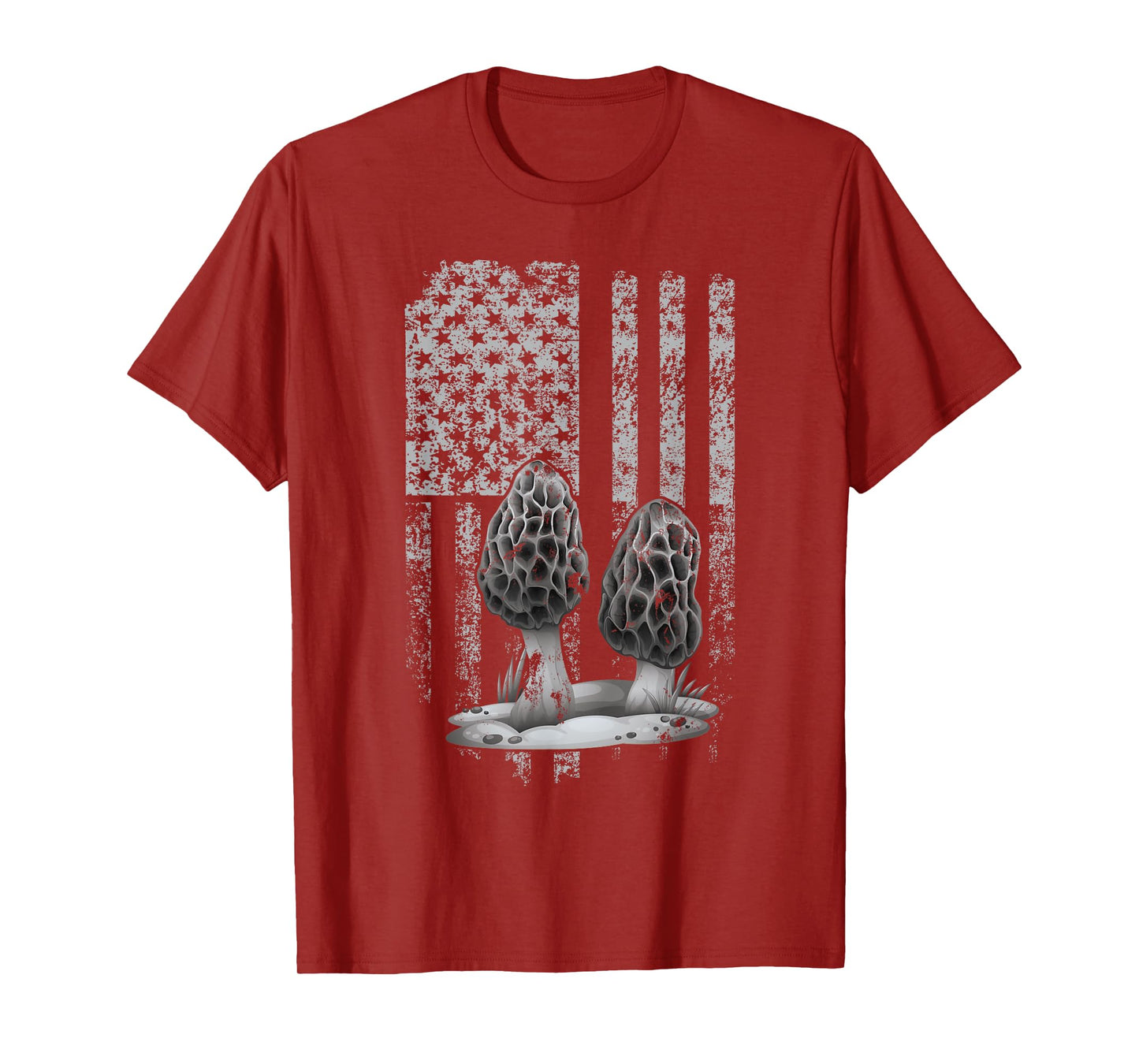 U.S.A. Flag Morel Mushroom Hunter T-Shirt