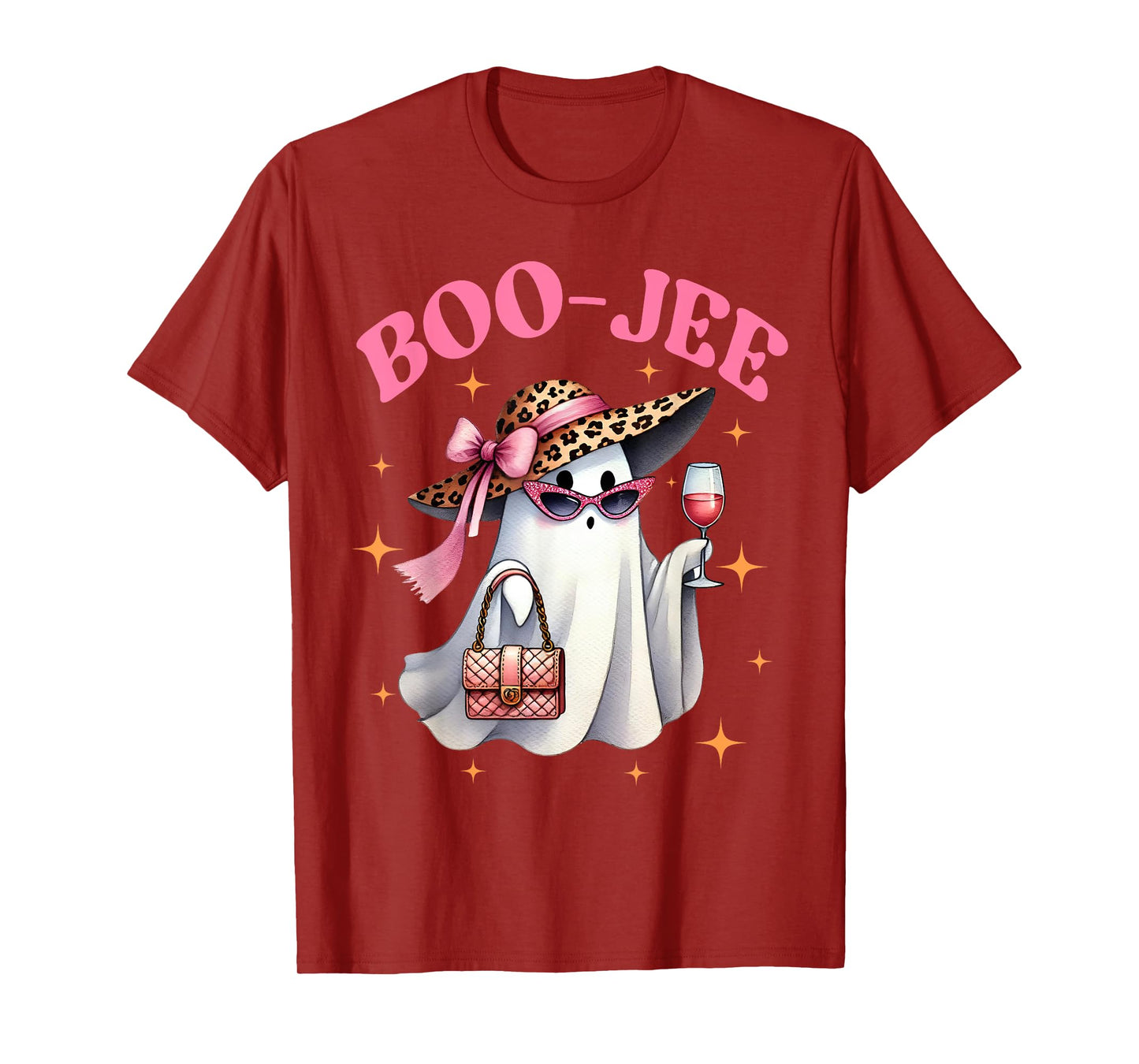 Spooky Season Cute Ghost Funny Halloween Boujee Boo-JEE T-Shirt