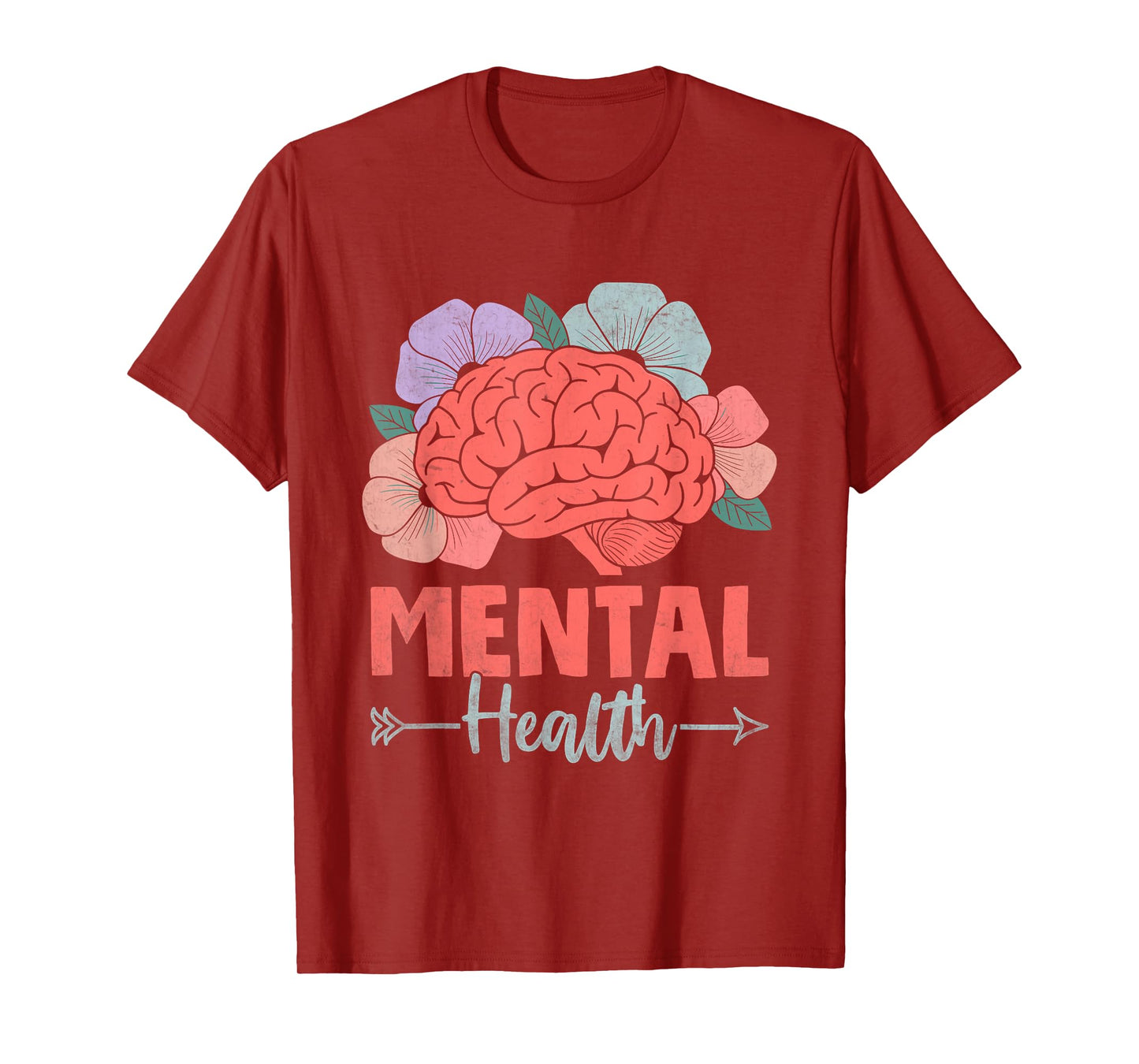 Brain Flower Mental Health Awareness Prevent Suicide T-Shirt
