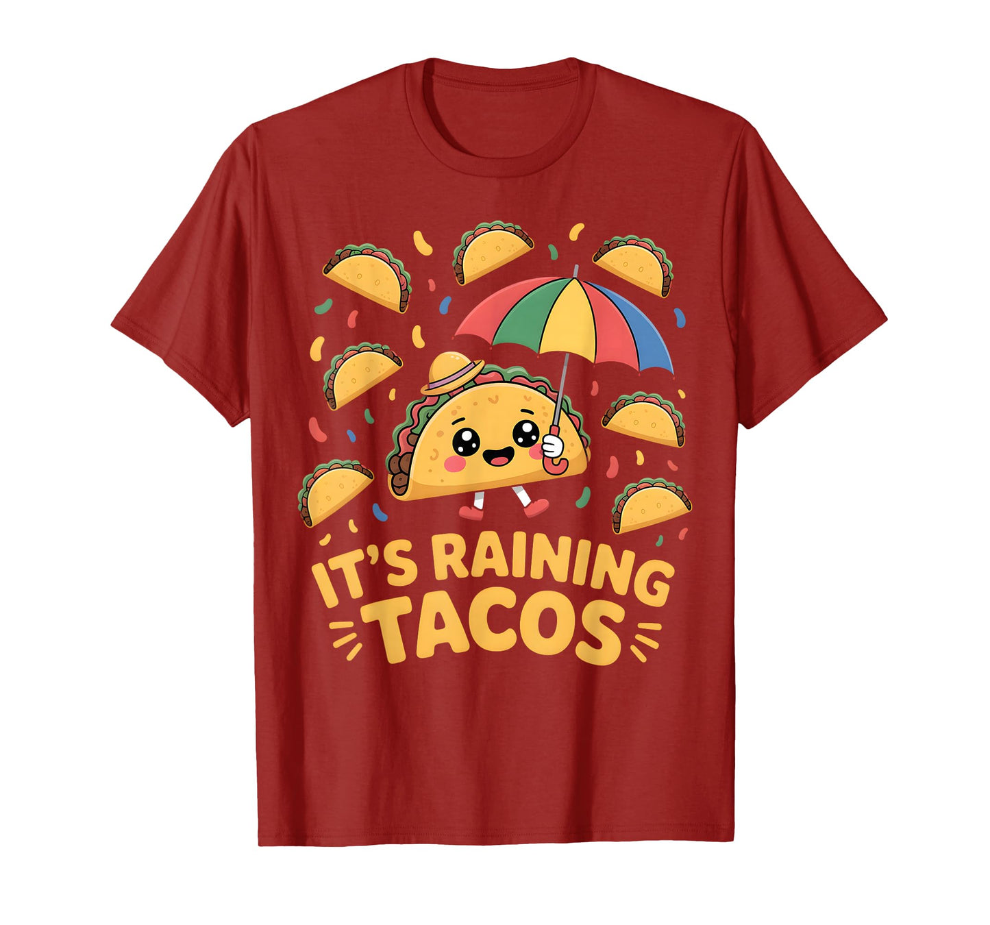 It’s Raining Tacos Funny Kawaii Food Lover Art T-Shirt