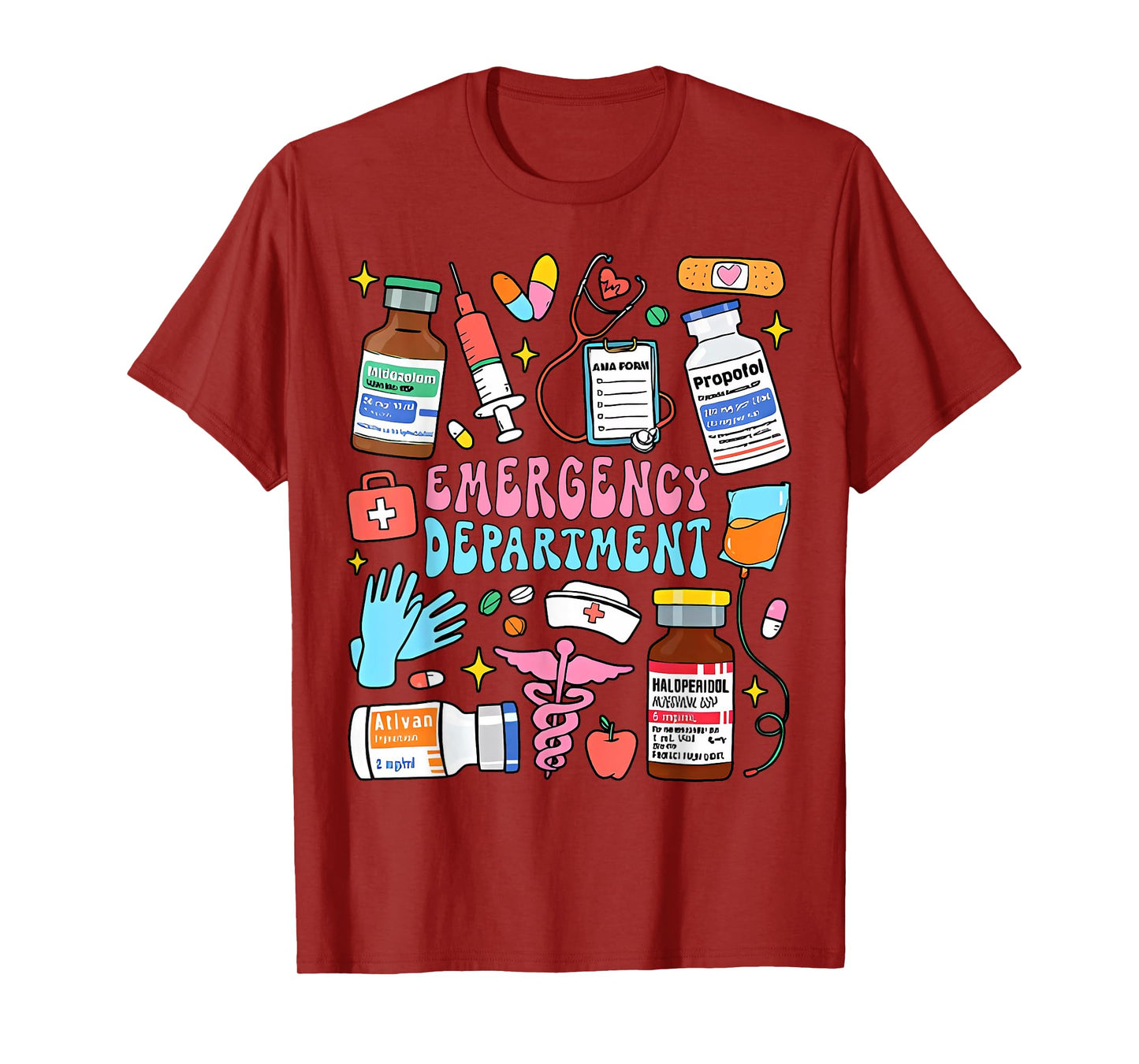 Retro Emergency Department Emergency Room ER ED Nurse Tech T-Shirt