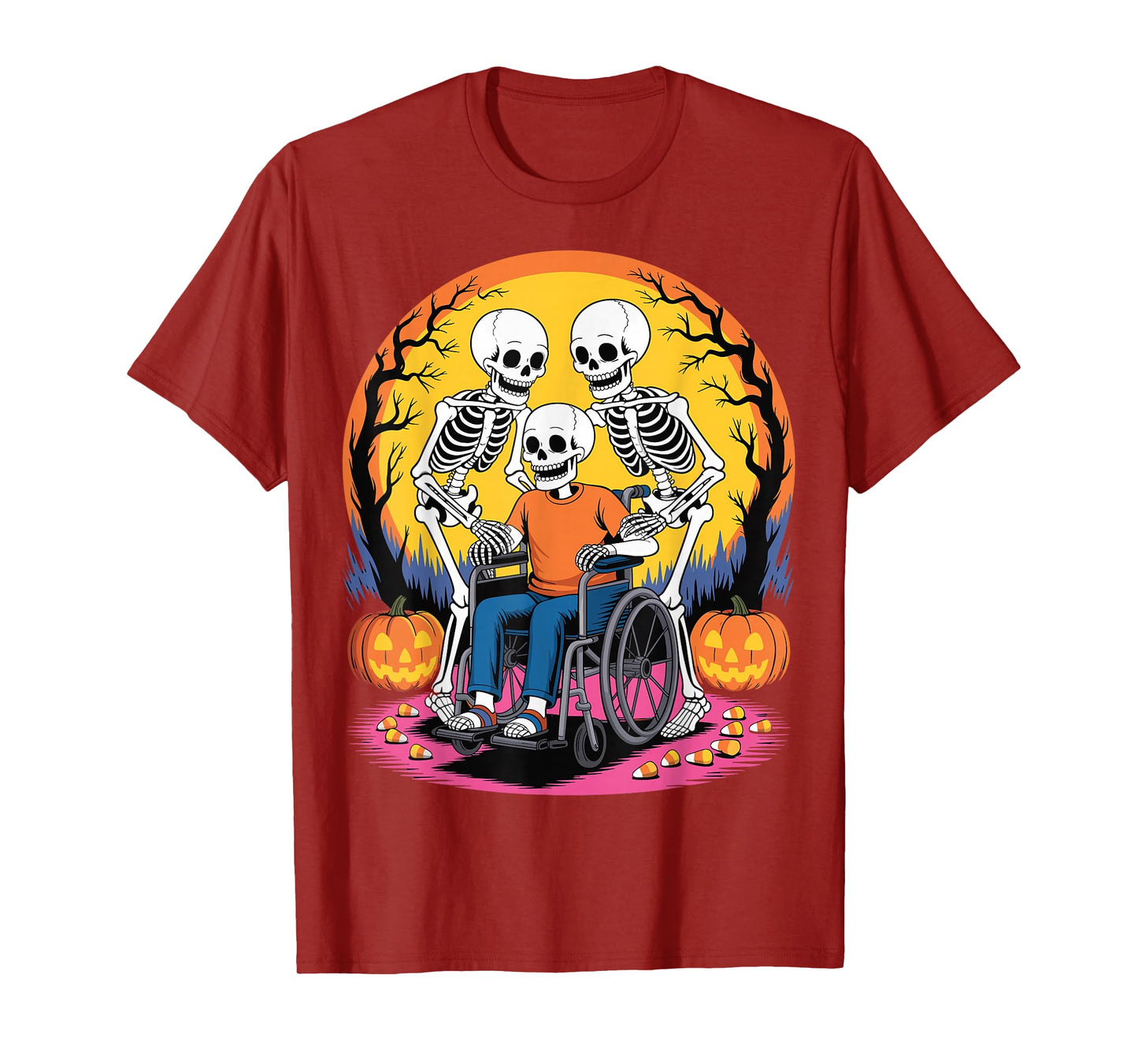 Nurse Skeletons Halloween Healthcare CNA Medical Crew T-Shirt