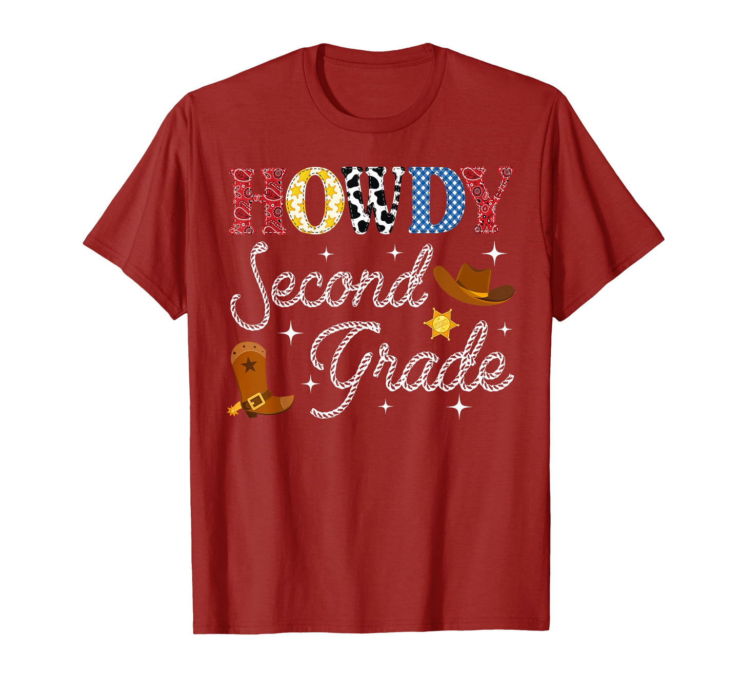 Howdy Second Grade Back To School Western Teacher Student T-Shirt