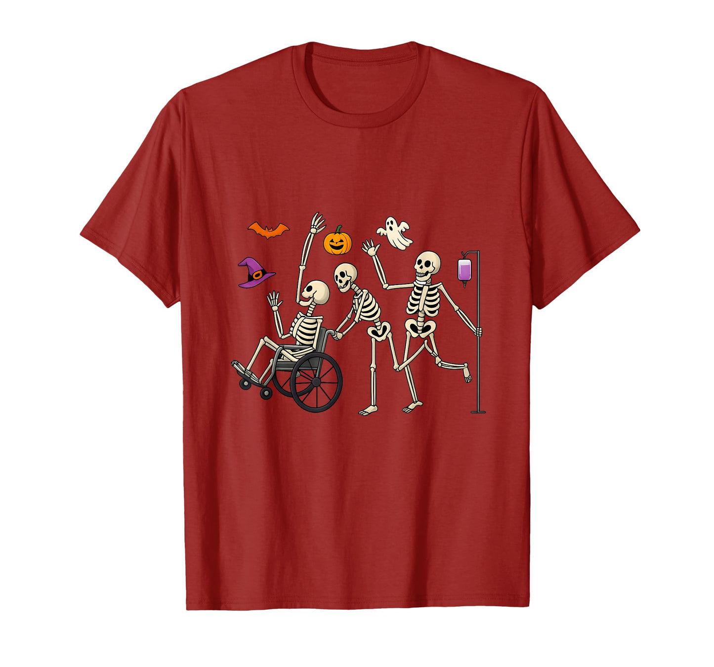 Nurse Skeletons Funny Halloween Healthcare Crew T-Shirt
