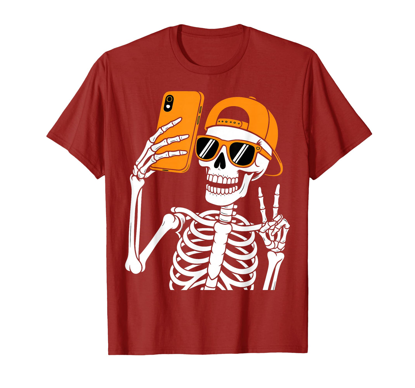 Halloween Skeleton Selfie Costume T-Shirt