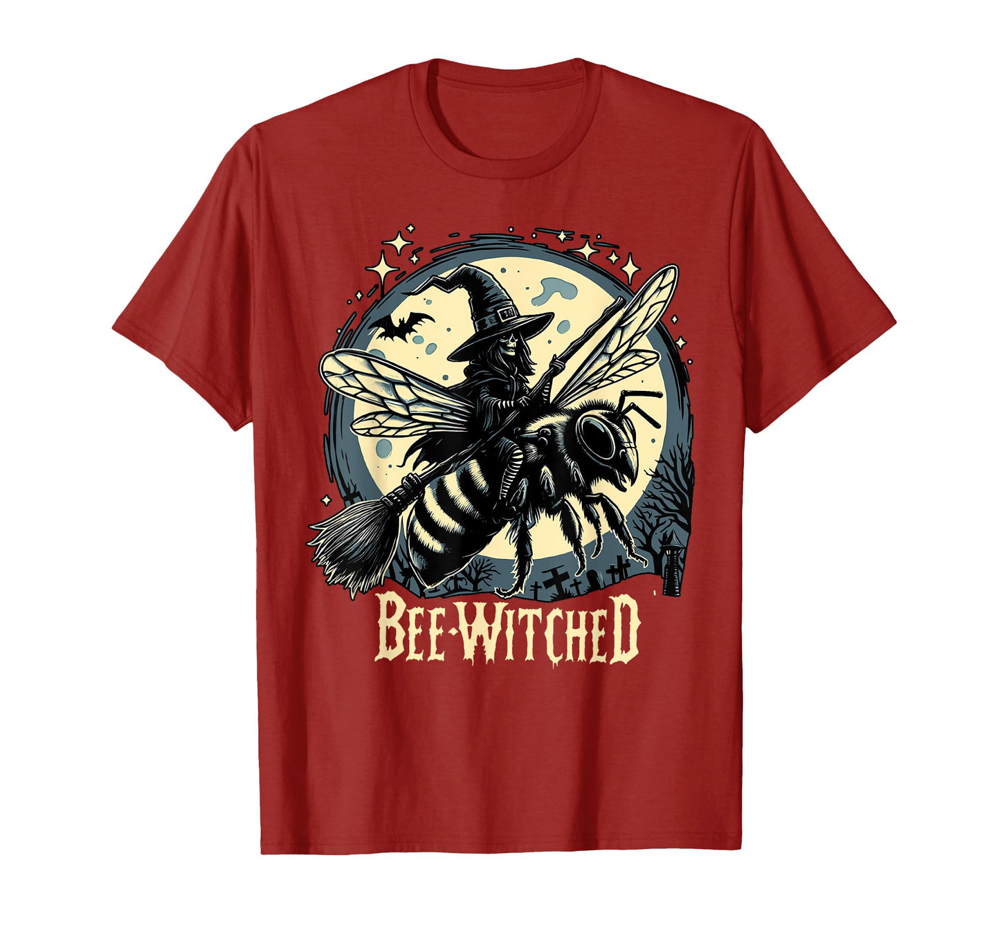 Bee Witched Halloween Skeleton Spooky Beekeeper Lover T-Shirt