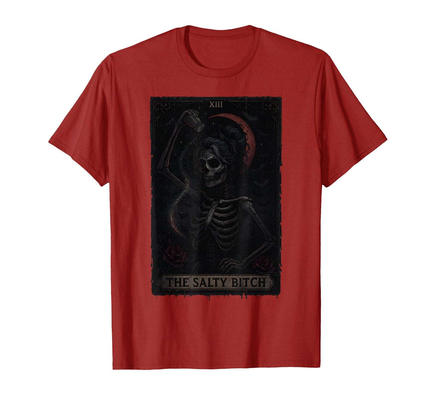 The Salty Bitch Tarot Card Skeleton T-Shirt