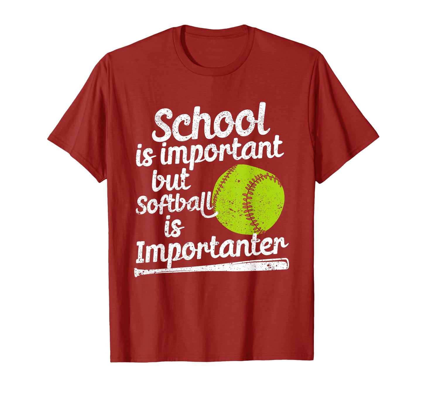 School Is Important But Softball Importanter Softball Lover T-Shirt