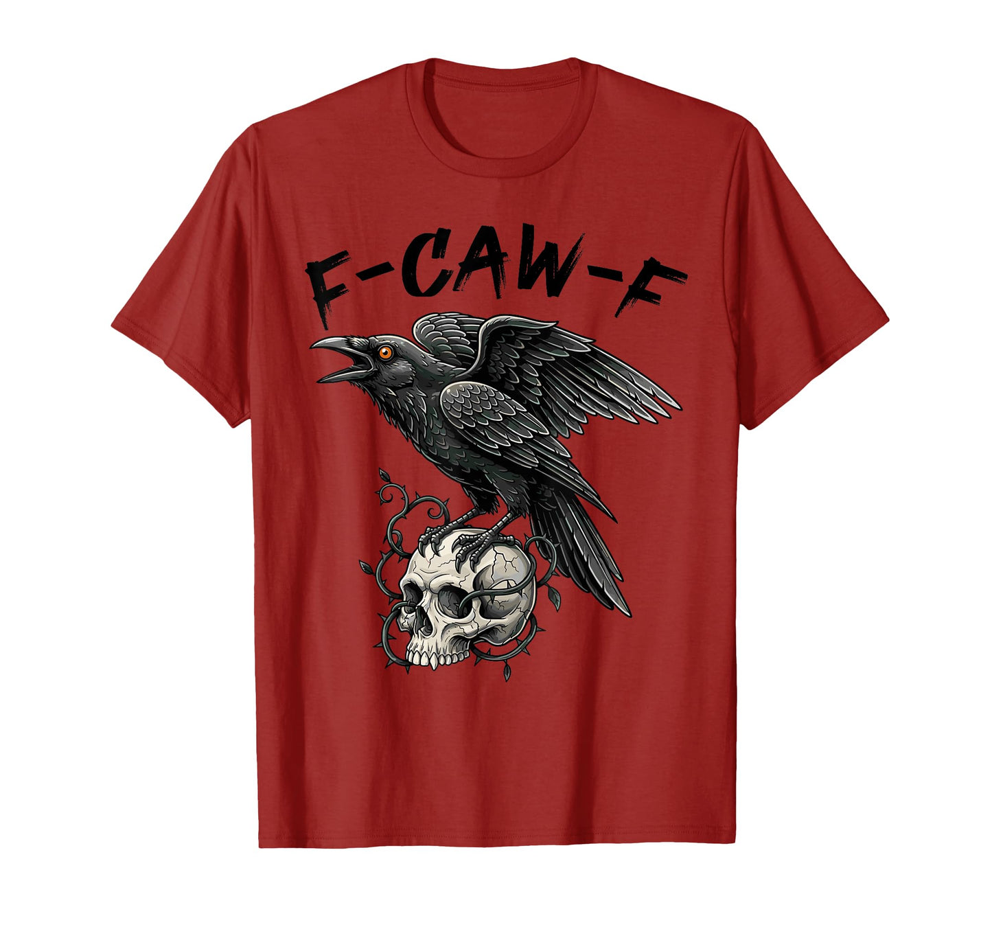 Black Crow, F-Caw-F Funny Black Bird Moon Gothic T-Shirt
