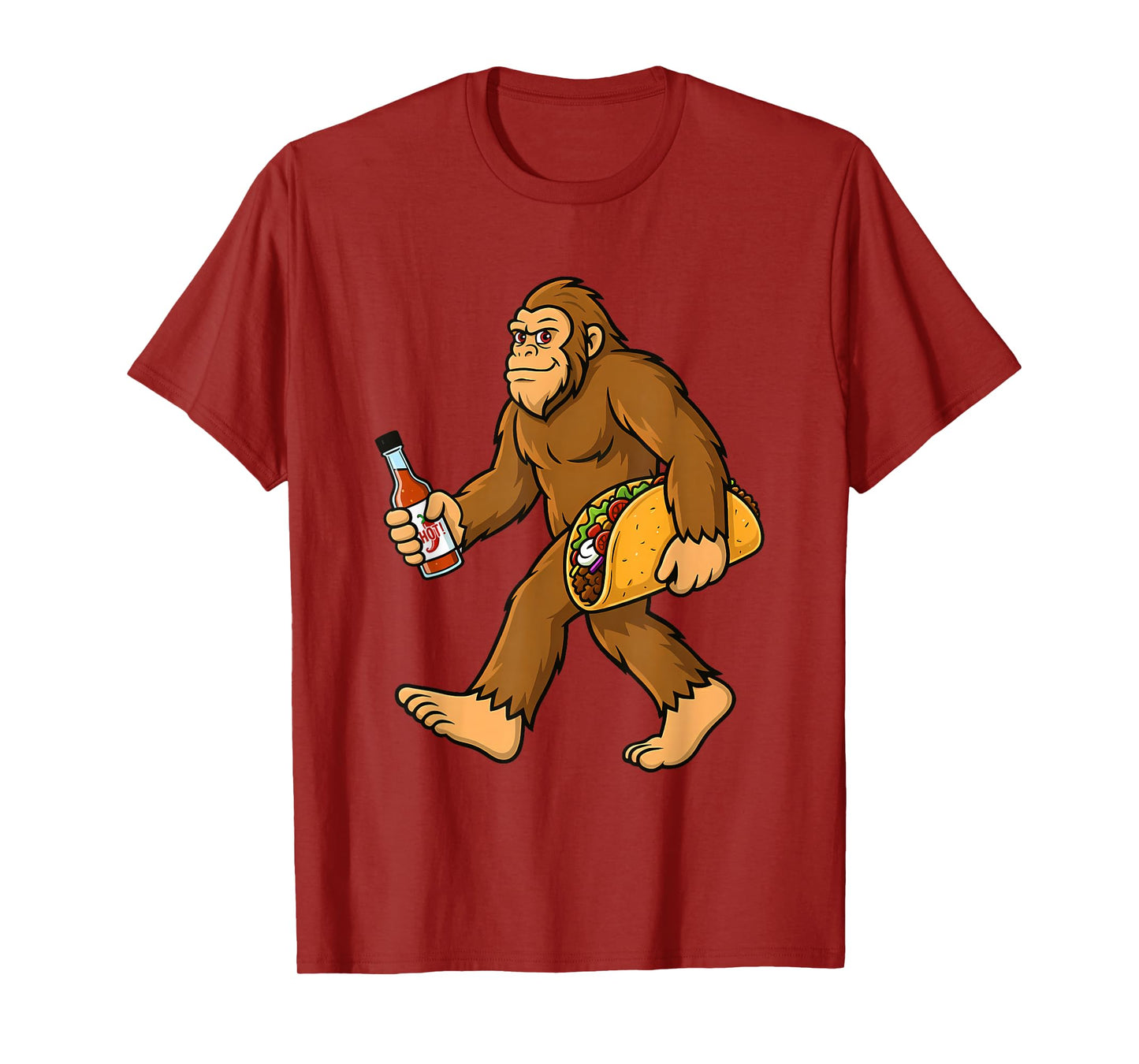 Bigfoot Taco Lover Sasquatch Cinco De Mayo Mexican Food T-Shirt