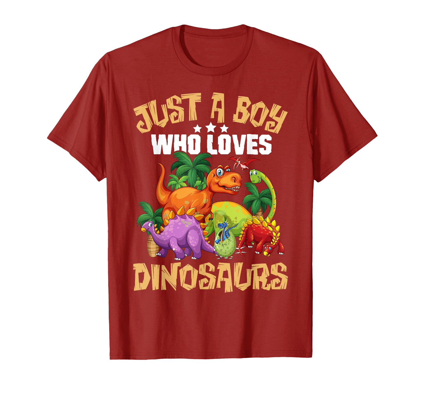 Just A Boy Who Loves Dinosaurs Shirt Brachiosaurus Dino Boys T-Shirt
