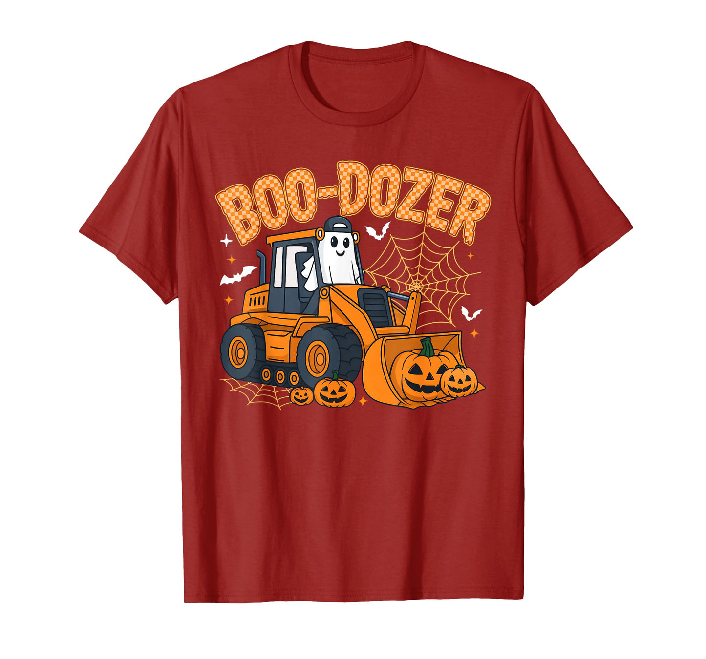 Halloween Bulldozer Ghost Boo Dozer Truck Spooky Men Boy Kid T-Shirt
