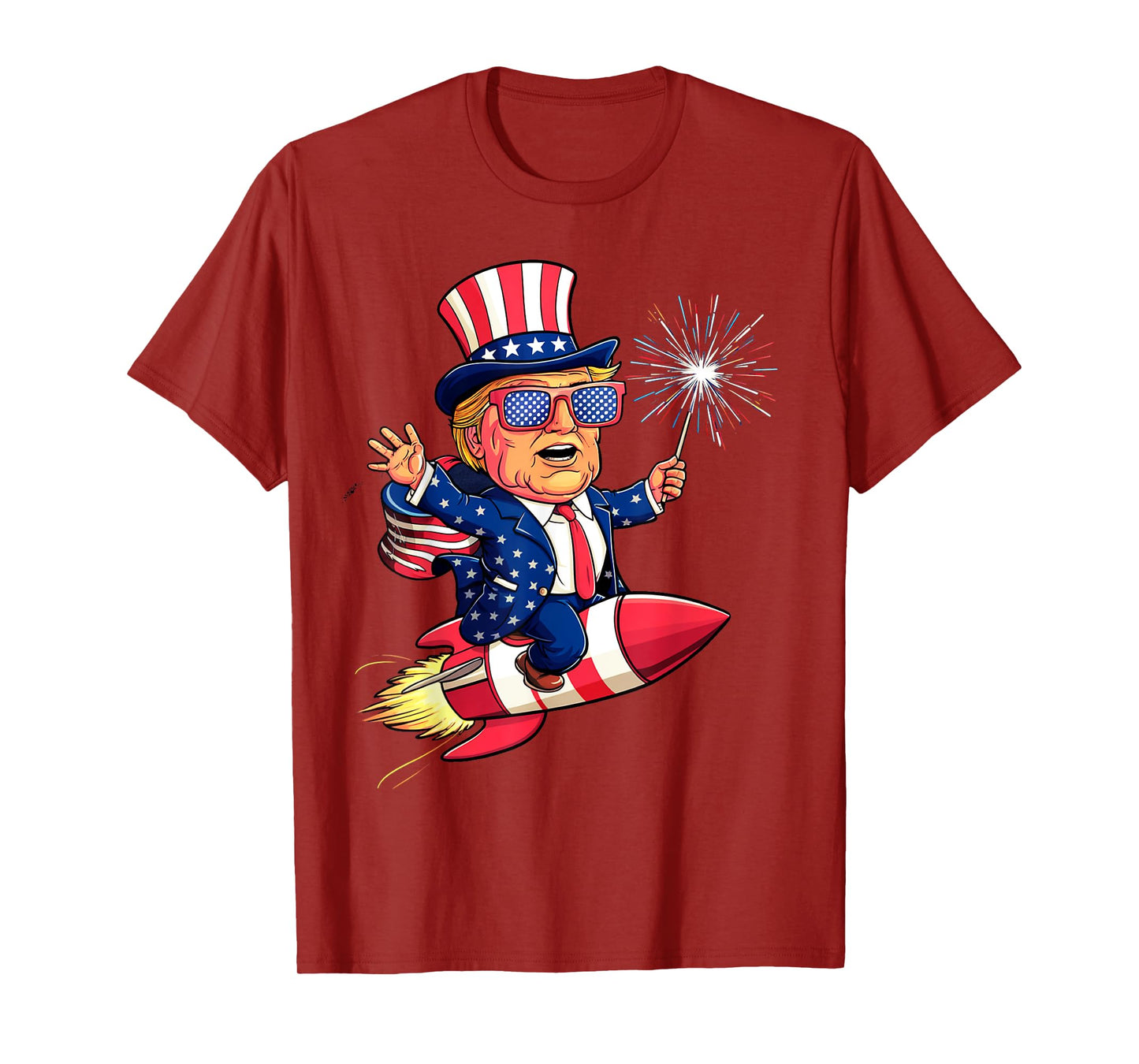 Donald TRUMP 2024 Happy 4th Of July Trump American Flag Women Men T-Shirt