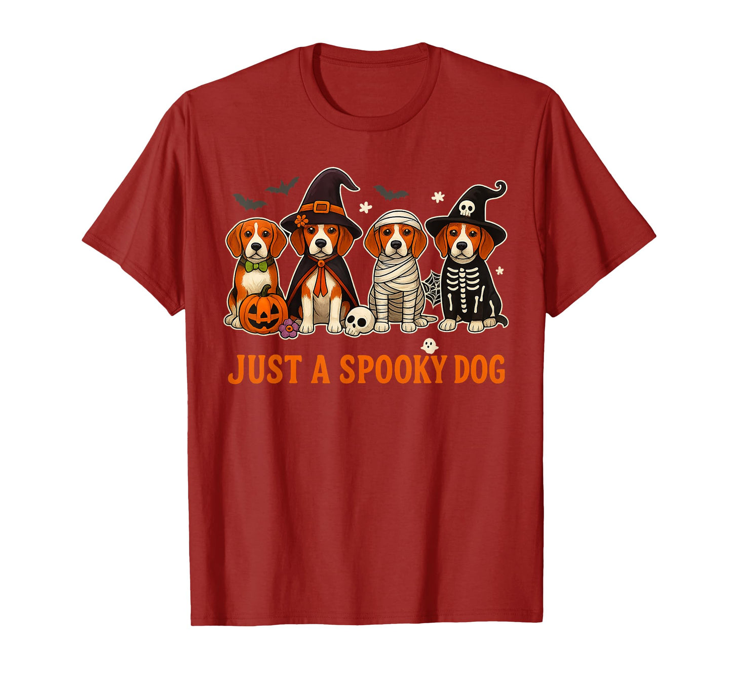 Just A Spooky Halloween Dog Group Beagles As Witch Mummy T-Shirt