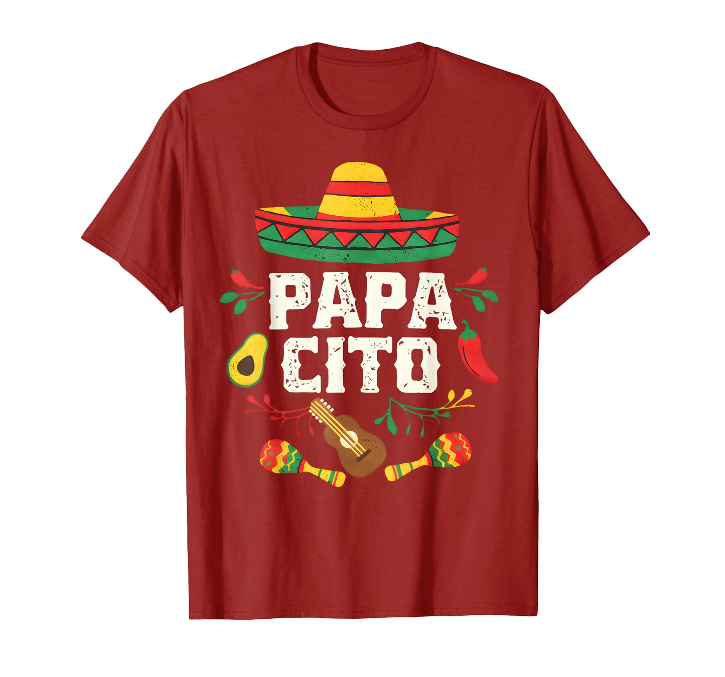 Papacito Family Cinco De Mayo Matchin Couple Mexican Dad Men T-Shirt