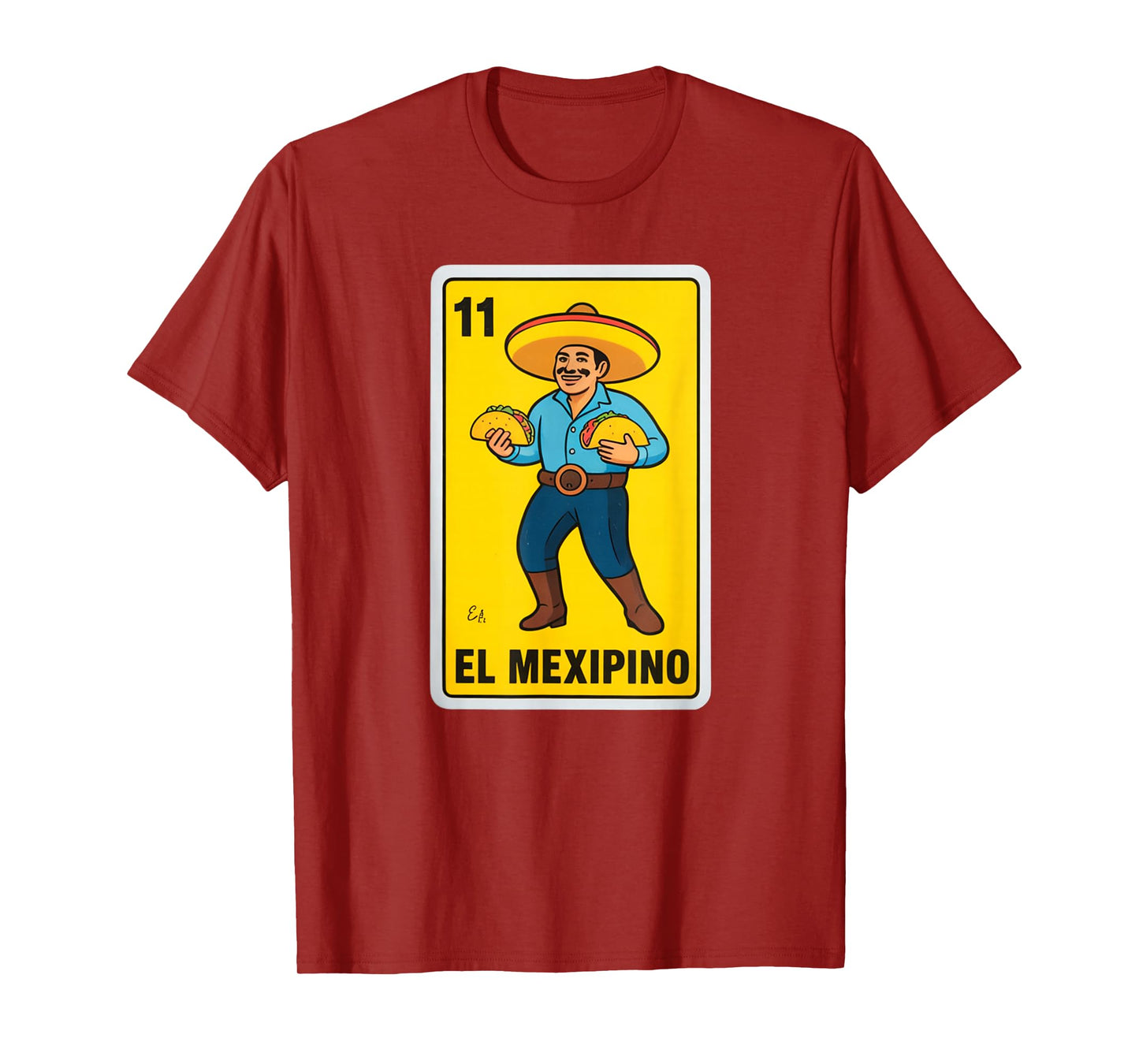 Funny El Mexipino Taco Sombrero Humor Saying Lottery Gag T-Shirt