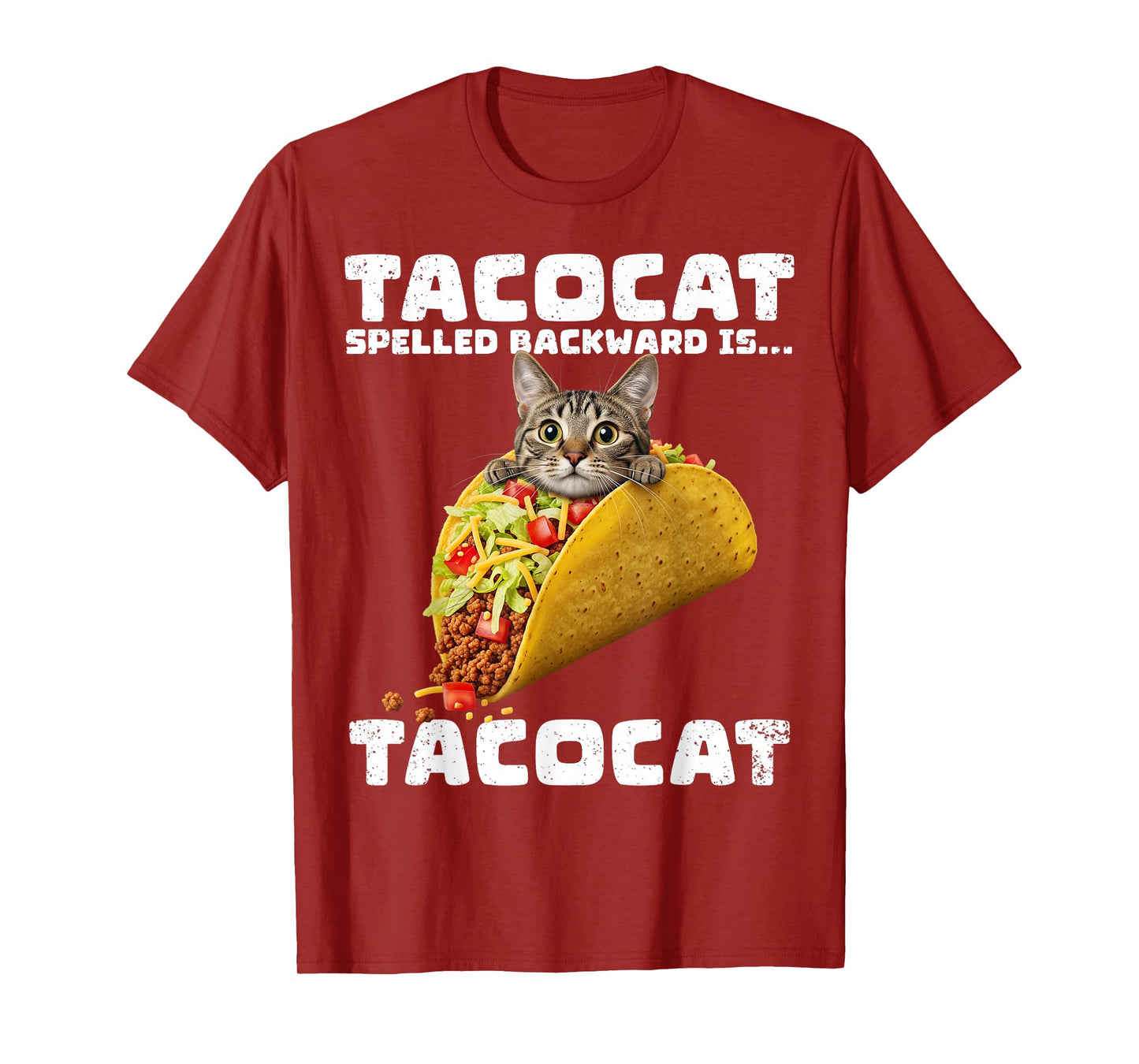 Tacocat Spelled Backward is...Tacocat Cat and Taco Lovers T-Shirt