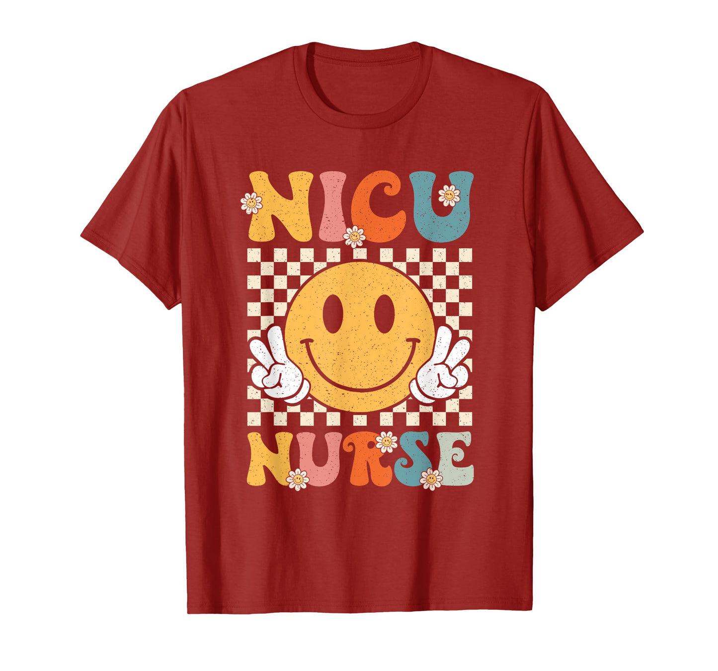 Groovy NICU Nurse Neonatal Intensive Care Unit Nurse Womens T-Shirt