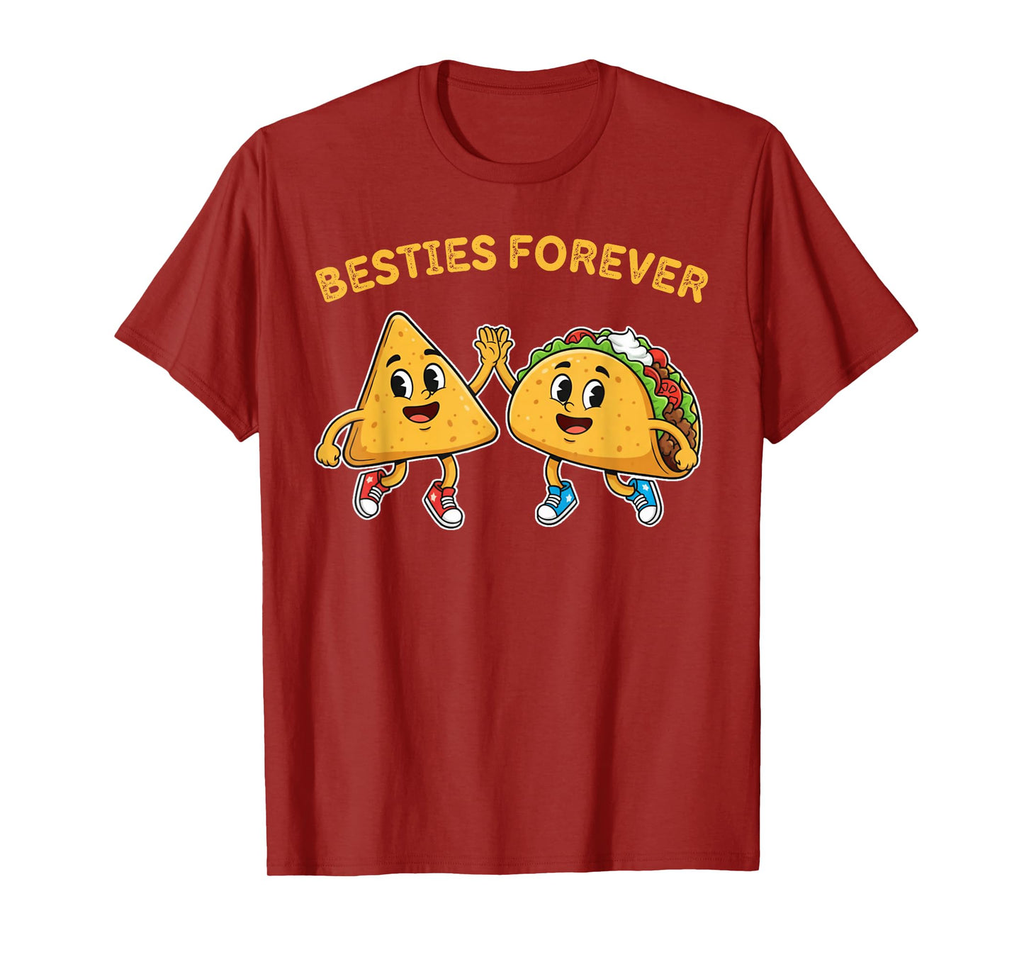 Besties Forever Nachos Tacos Kawaii for Kids Boys Girls T-Shirt