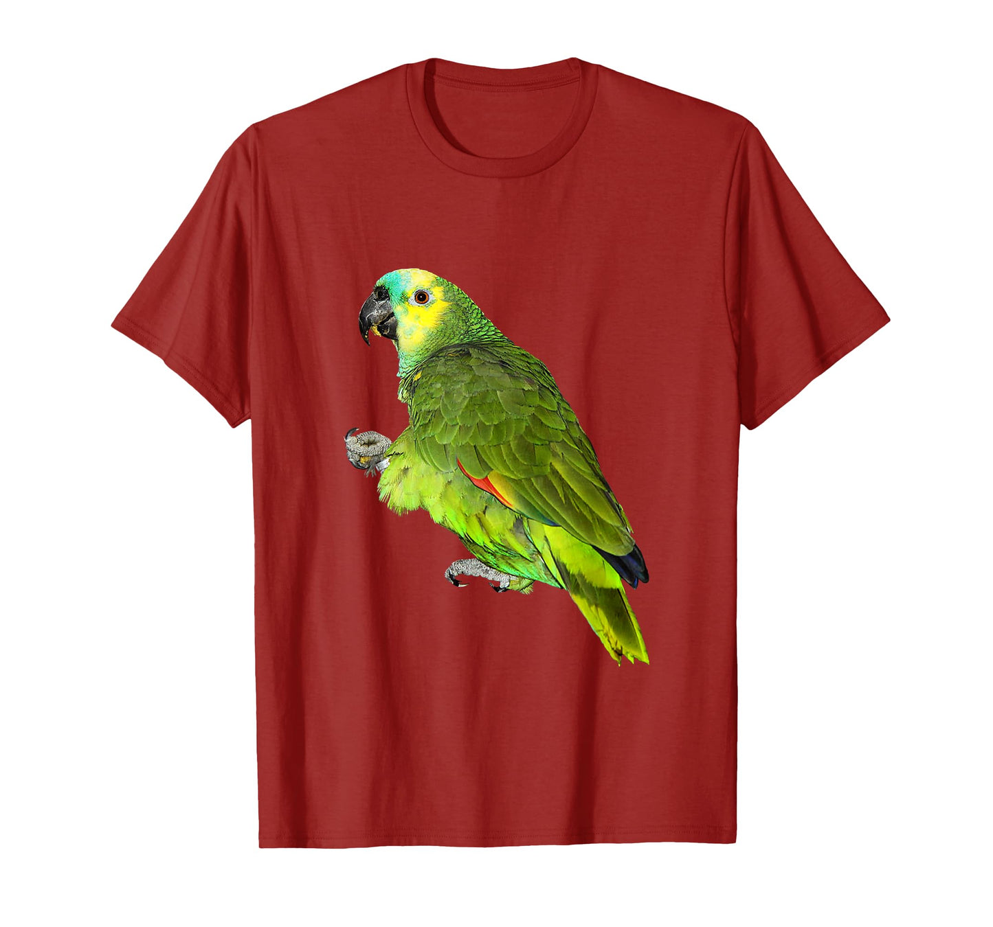 Art Attack Green Parrot T-Shirt, Kids, Unisex, Short Sleeve, Small