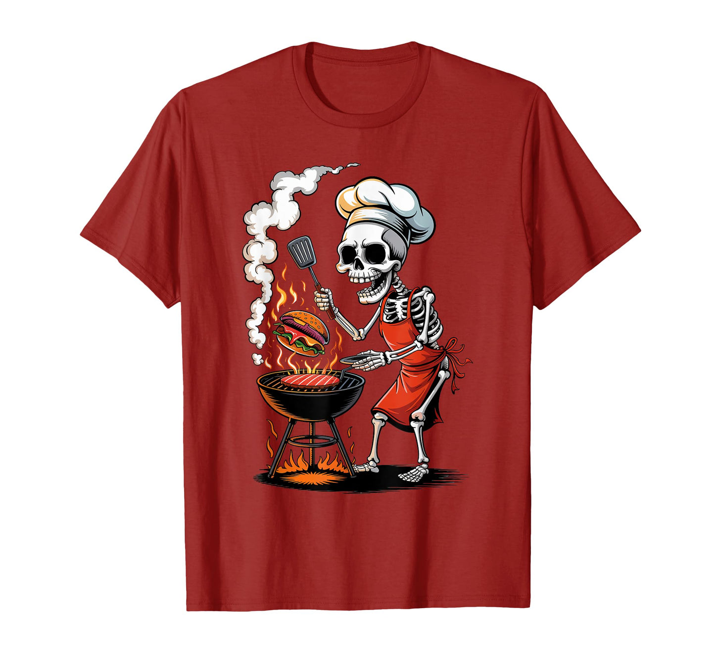 Halloween Skeleton BBQ Grilling Funny Costume Trick or Treat T-Shirt