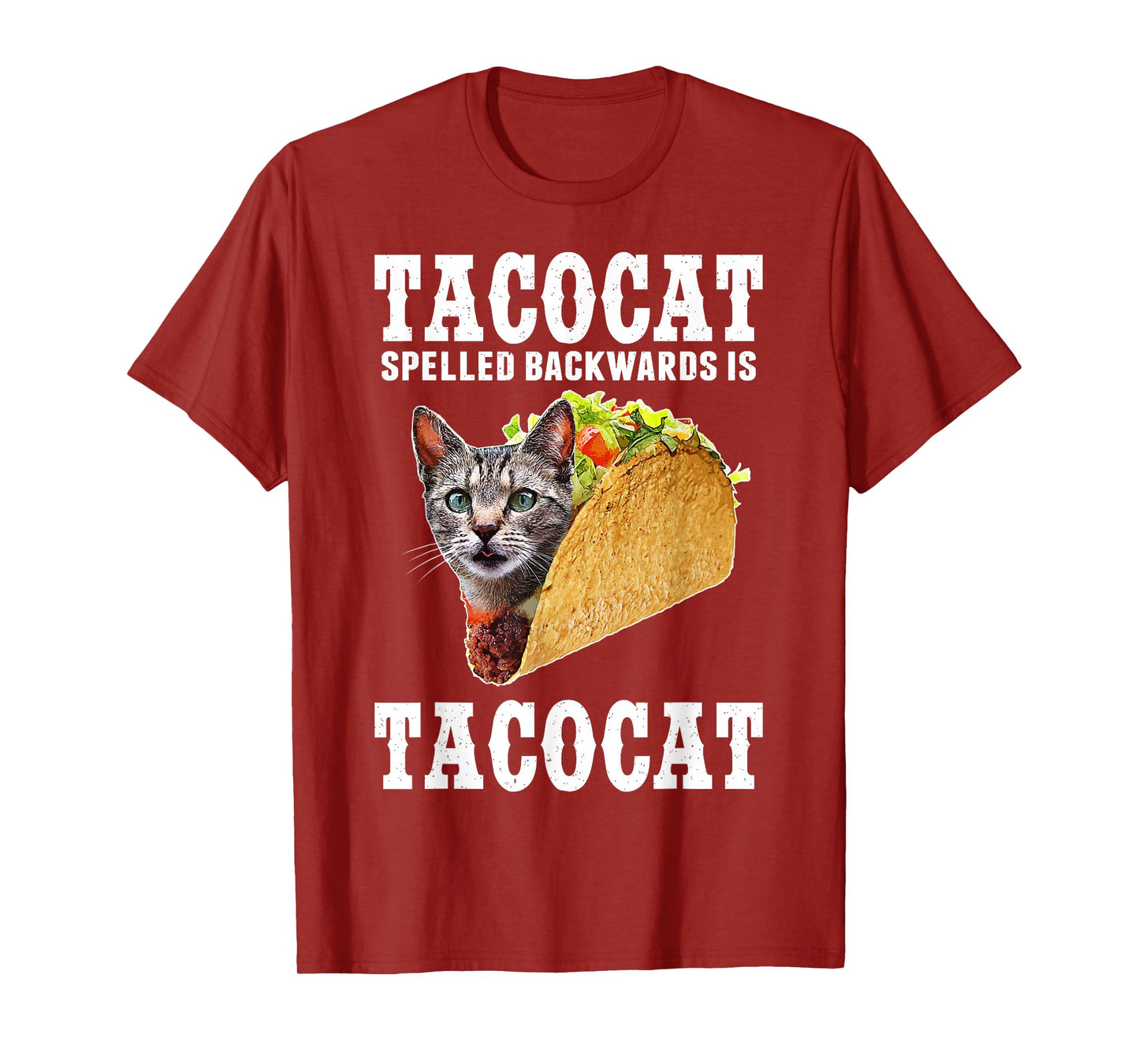 Tacocat Spelled Backwards is Tacocat Funny Cat Gift T-Shirt