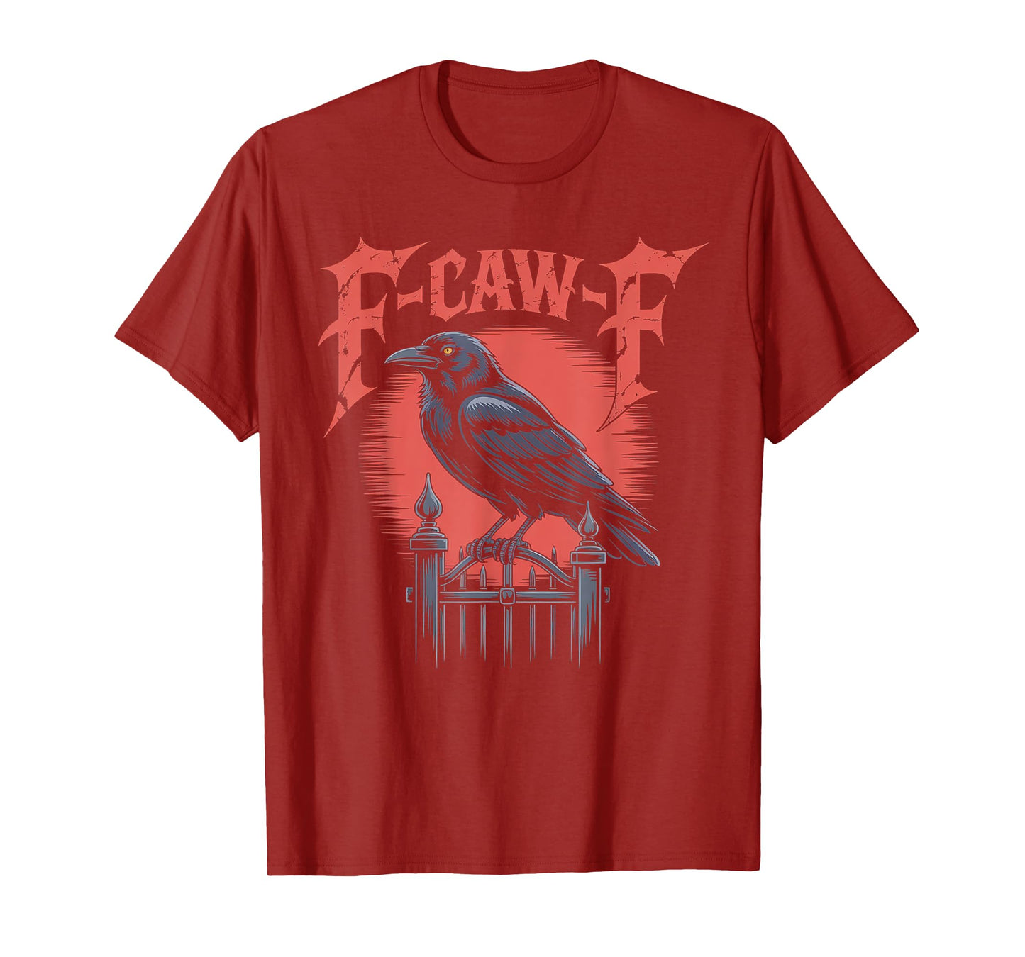 Retro Crow T-Shirt - Funny F-Caw-F Black Raven Bird Graphic T-Shirt