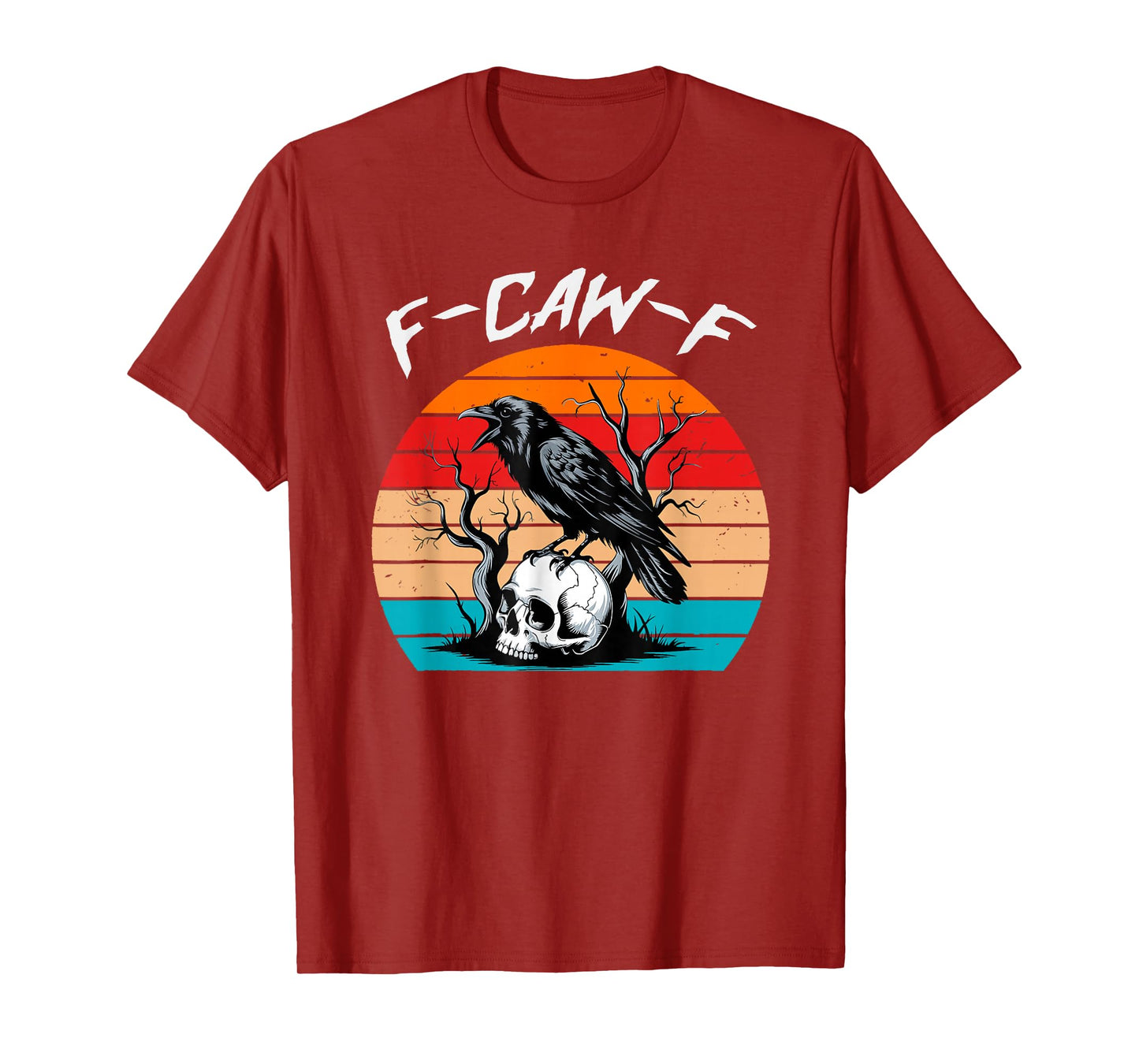 Halloween F Caw F Black Bird F-Caw-F Crow Women Men Vintage T-Shirt