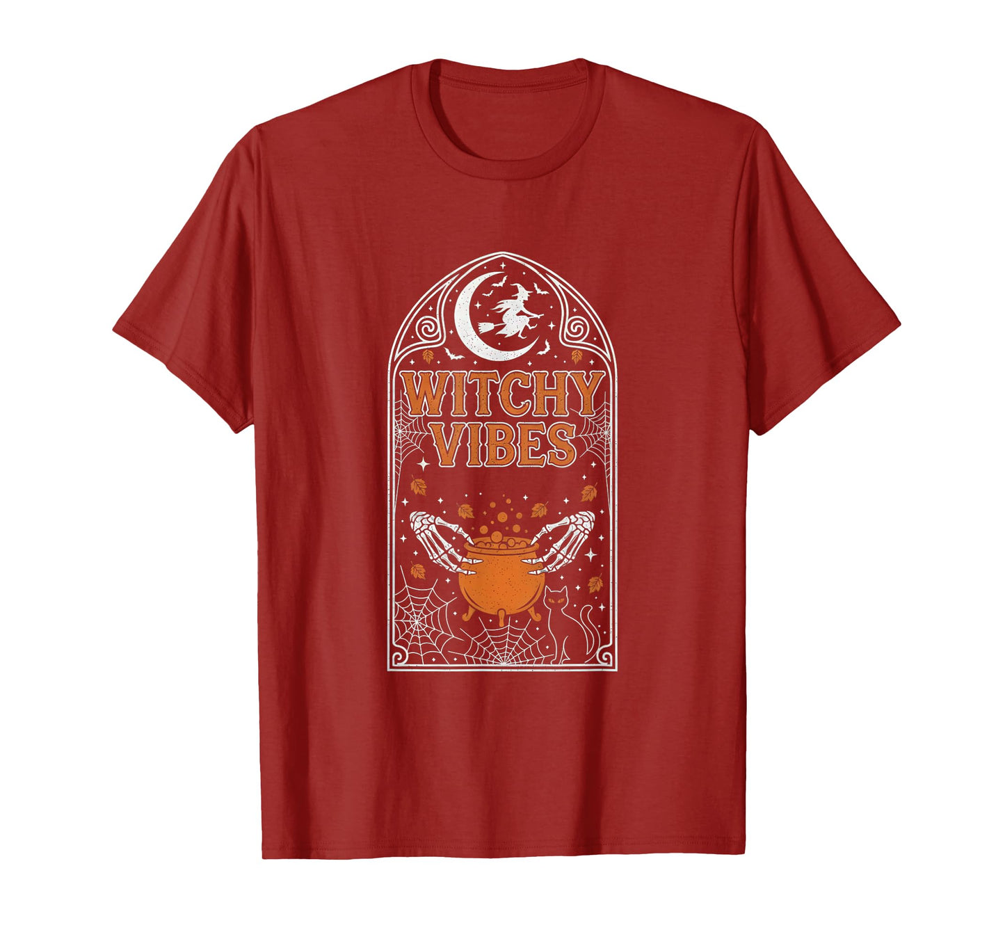 Witchy Vibes Tombstone Funny Halloween Trick or Treat T-Shirt
