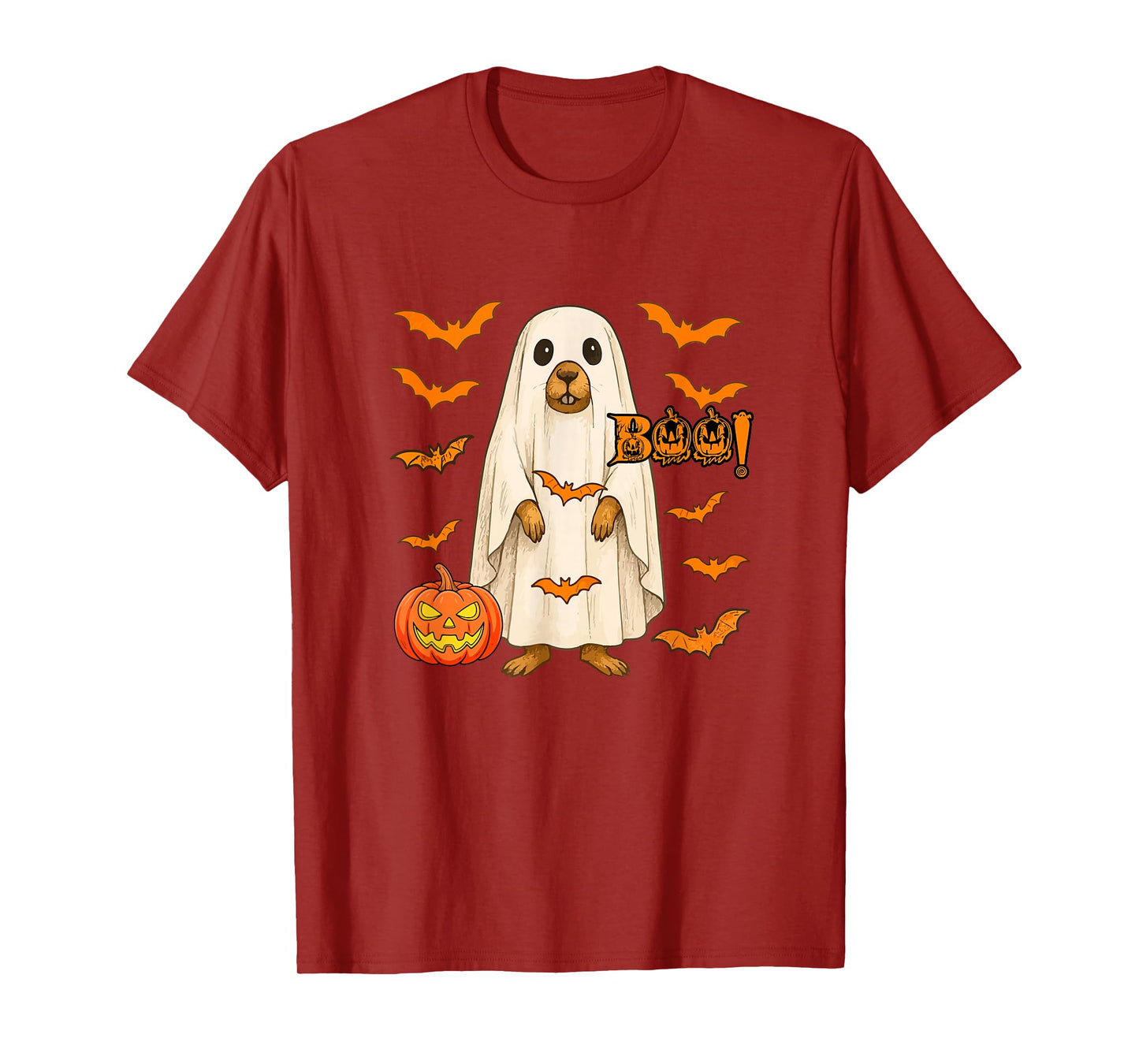Boo Halloween Gopher Cosplay Ghost Costume Animal Lover T-Shirt